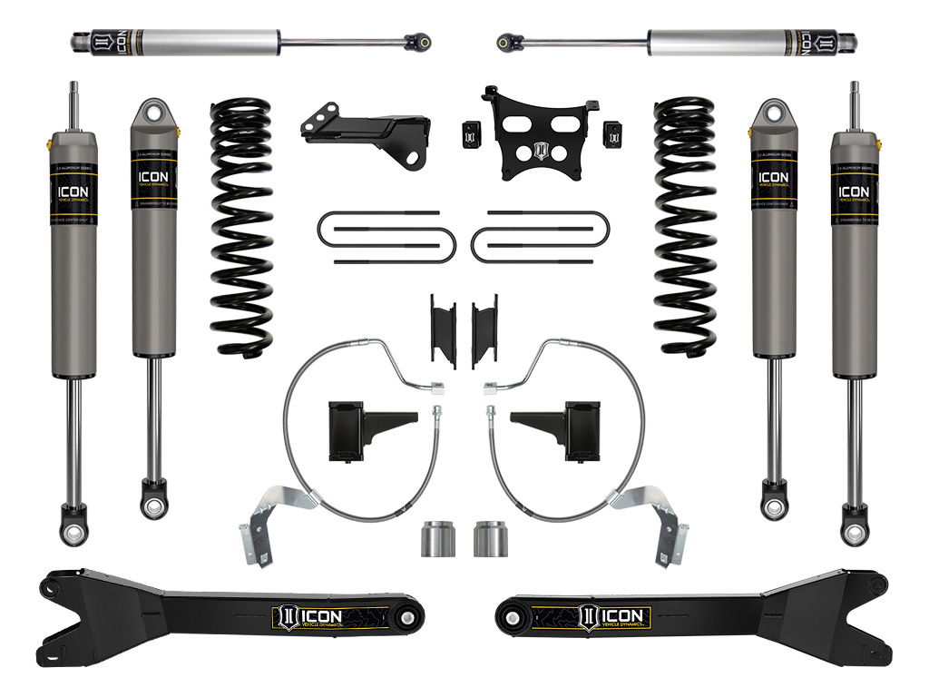ICON Vehicle Dynamics 23-25 FORD F250/F350 4.5" STAGE 3 SUSPENSION SYSTEM GAS W/ RADIUS ARMS K65912R