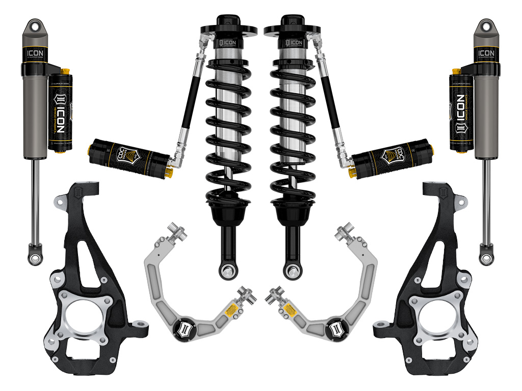 ICON Vehicle Dynamics 21-24 FORD F150 4WD 3.5-4.5" STAGE 4 SUSPENSION SYSTEM BILLET CDCV K93144