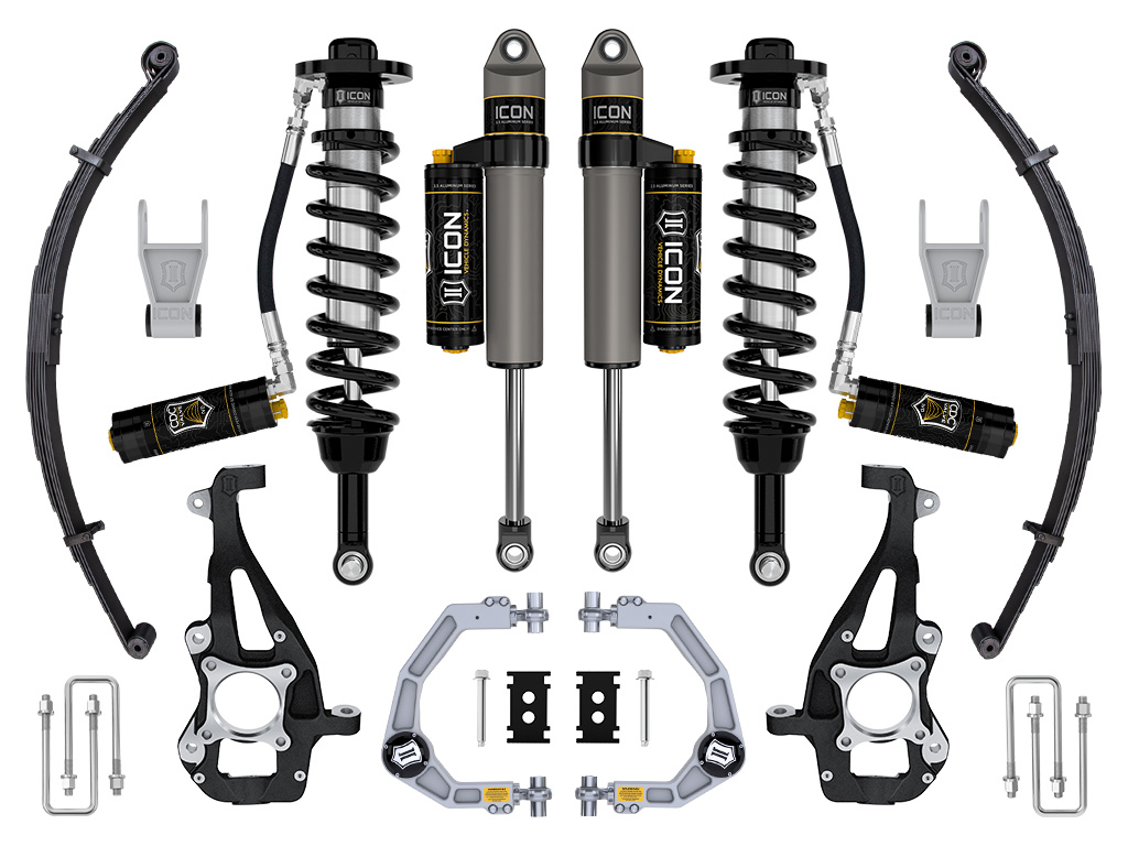 ICON Vehicle Dynamics 21-24 FORD F150 4WD 3.5-4.5" STAGE 4 SUSPENSION SYSTEM BILLET CDCV LEAF PACK K93144L