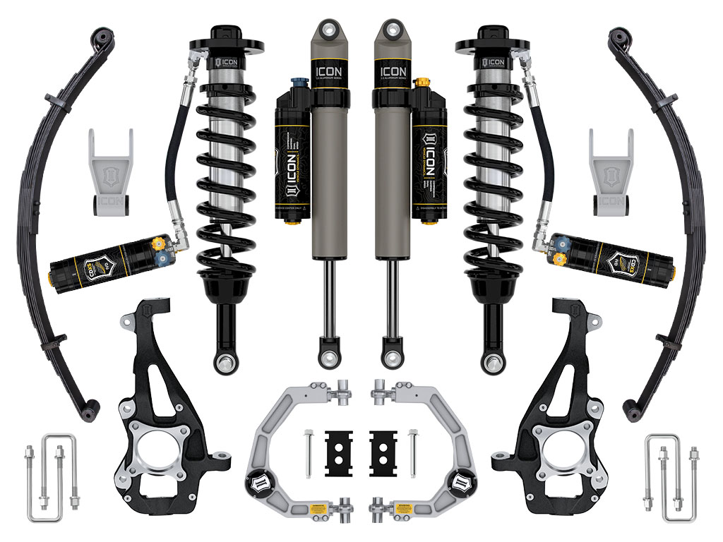 ICON Vehicle Dynamics 21-24 FORD F150 4WD 3.5-4.5" STAGE 4 SUSPENSION SYSTEM BILLET CDXS LEAF PACK K93144LD