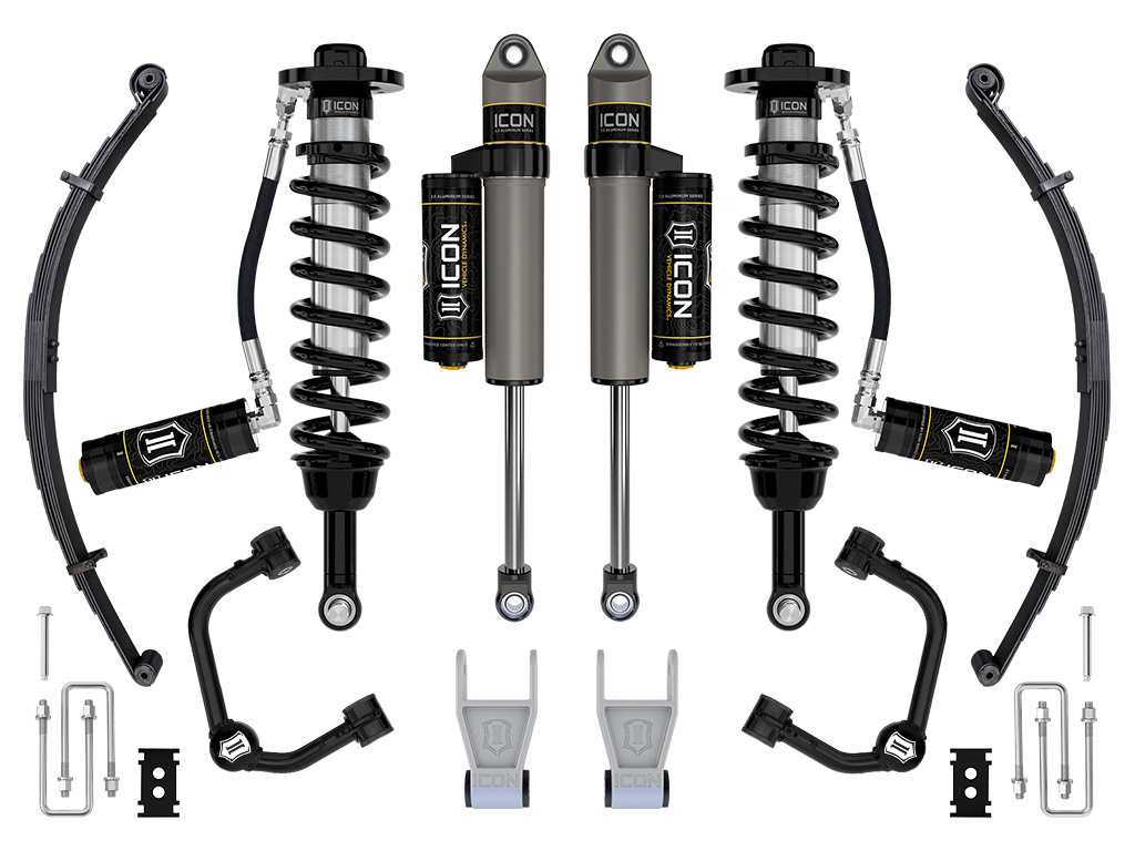 ICON Vehicle Dynamics 21-24 FORD F150 TREMOR 4WD 2.5-3" STAGE 3 SUSPENSION SYS TUBULAR UCA / LEAF PACK K93163TL