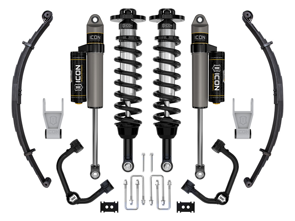 ICON Vehicle Dynamics 21-24 FORD F150 TREMOR 4WD 2.5-3" STAGE 2 SUSPENSION SYS TUBULAR UCA / LEAF PACK K93162TL