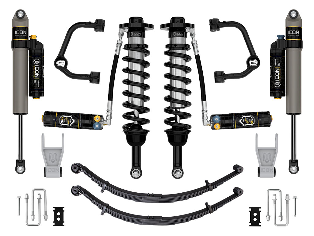 ICON Vehicle Dynamics 21-24 FORD F150 TREMOR 2.5-3" STAGE 4 SUSPENSION SYS TUBULAR CDXS LEAF PACK K93164TLD