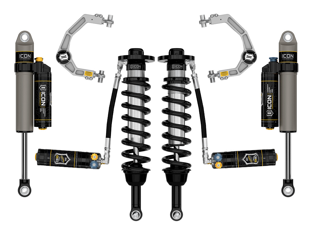 ICON Vehicle Dynamics 21-25 FORD F150 4WD 2.75-3.5" STAGE 4 SUSPENSION SYSTEM BILLET CDXS K93134D