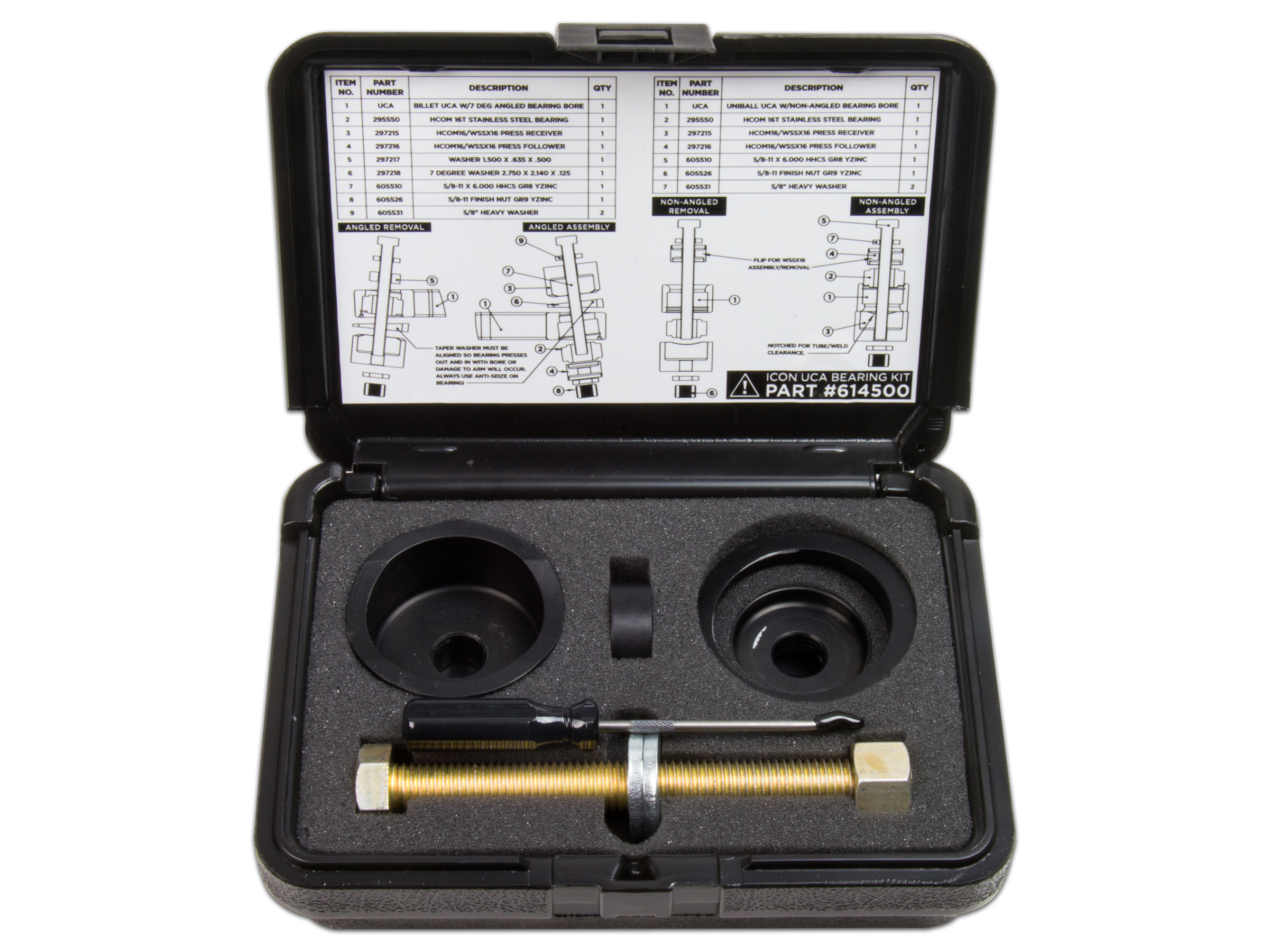 ICON Vehicle Dynamics ON VEHICLE UNIBALL REPLACEMENT TOOL KIT 614518