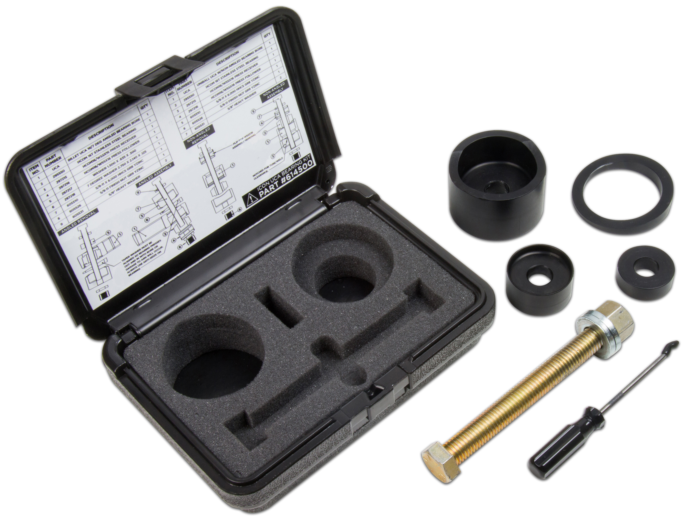 ICON Vehicle Dynamics ON VEHICLE UNIBALL REPLACEMENT TOOL KIT 614518