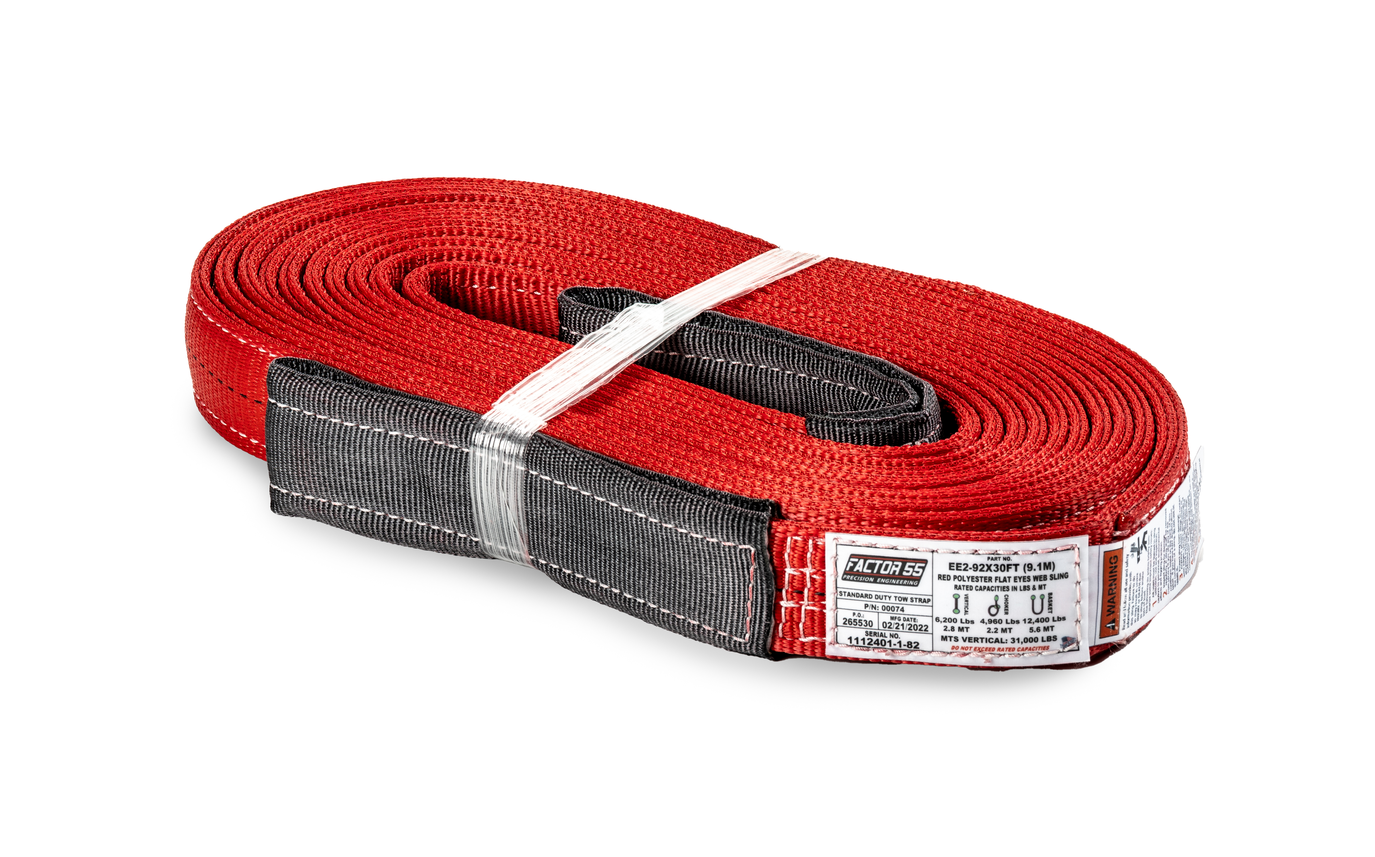 Factor 55 STANDARD DUTY TOW STRAP (30FT X 2IN) 00074