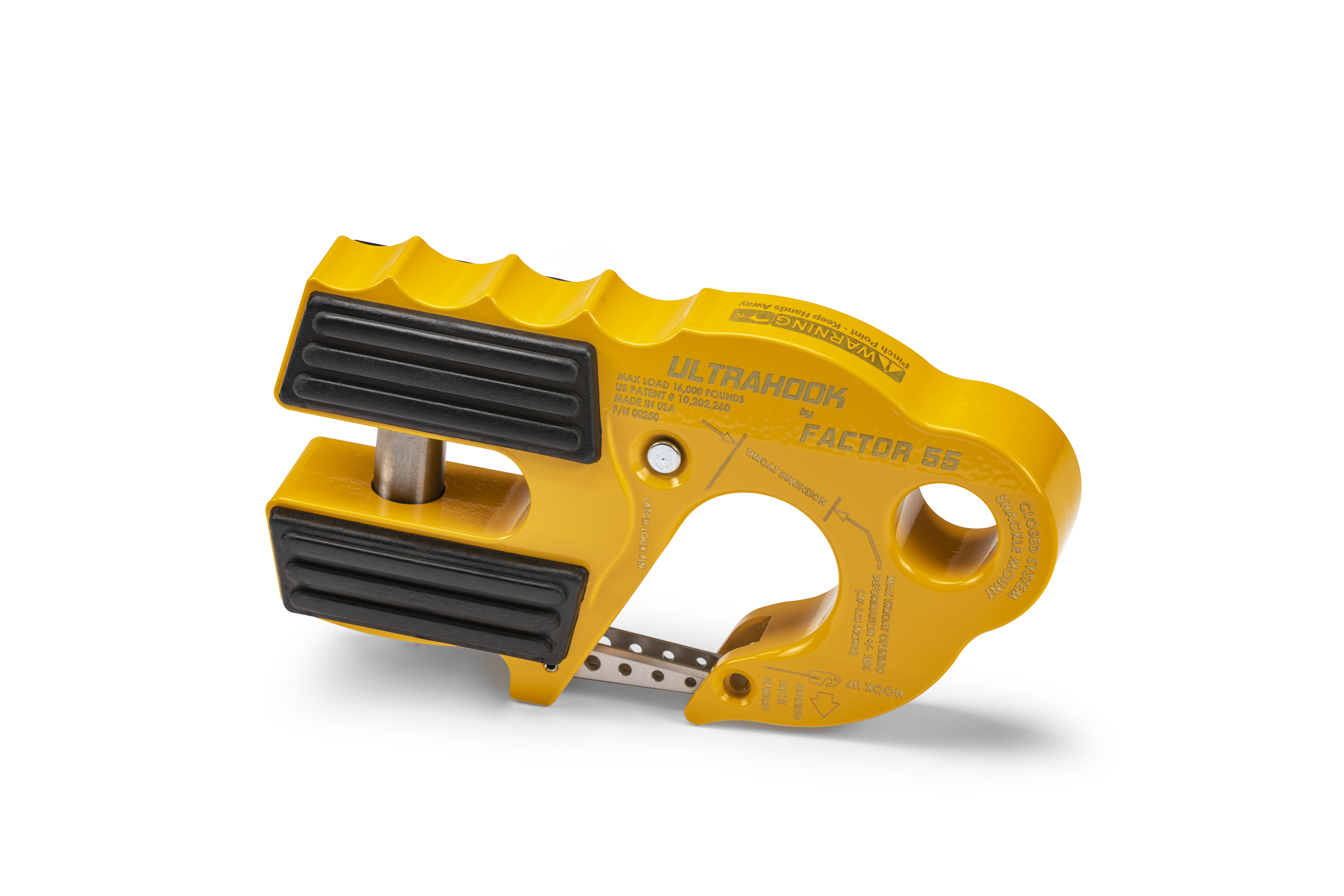 Factor 55 ULTRAHOOK WINCH HOOK WITH SHACKLE MOUNT -- YELLOW 00250-03