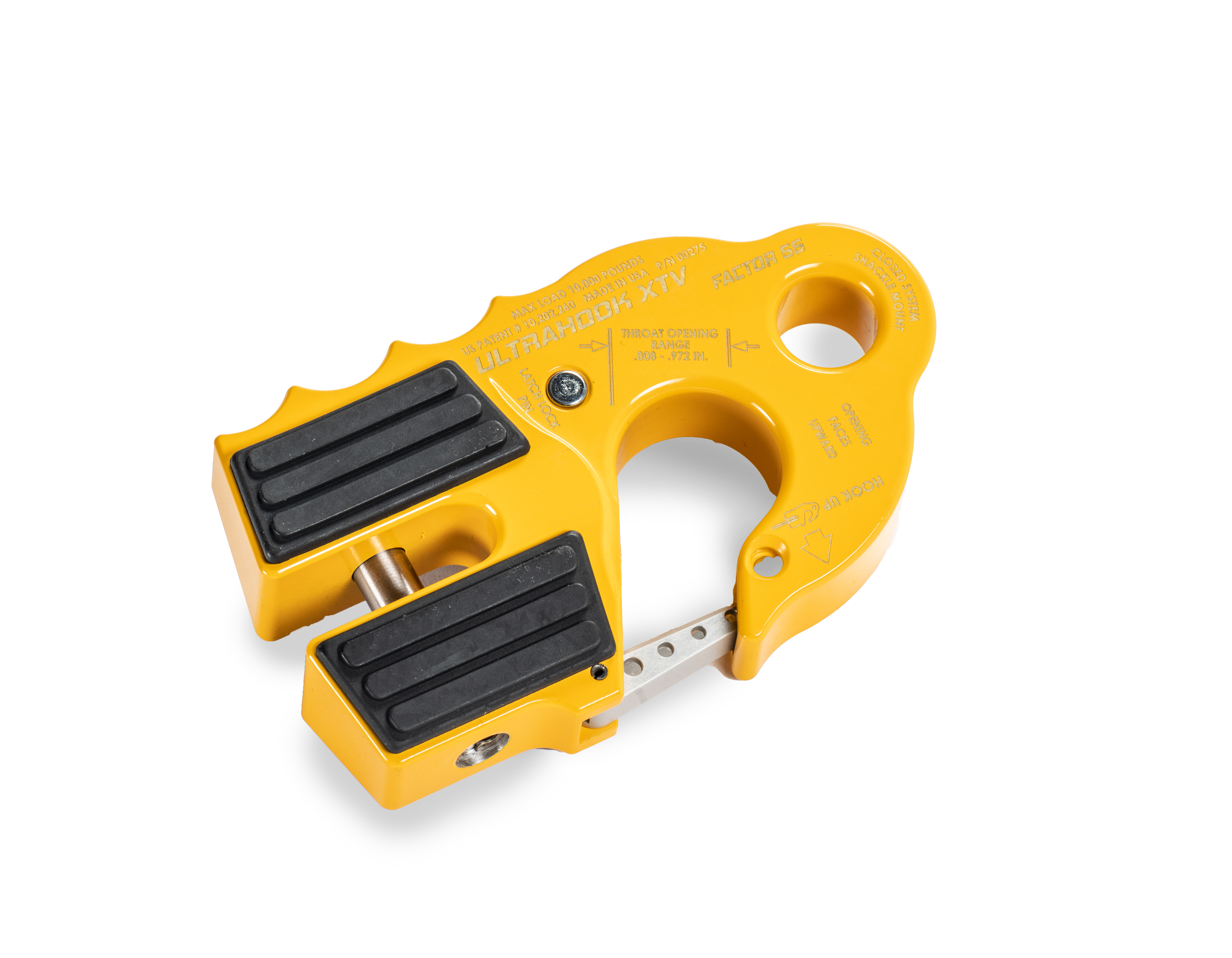 Factor 55 ULTRAHOOK XTV WINCH HOOK WITH SHACKLE MOUNT -- YELLOW 00275-03