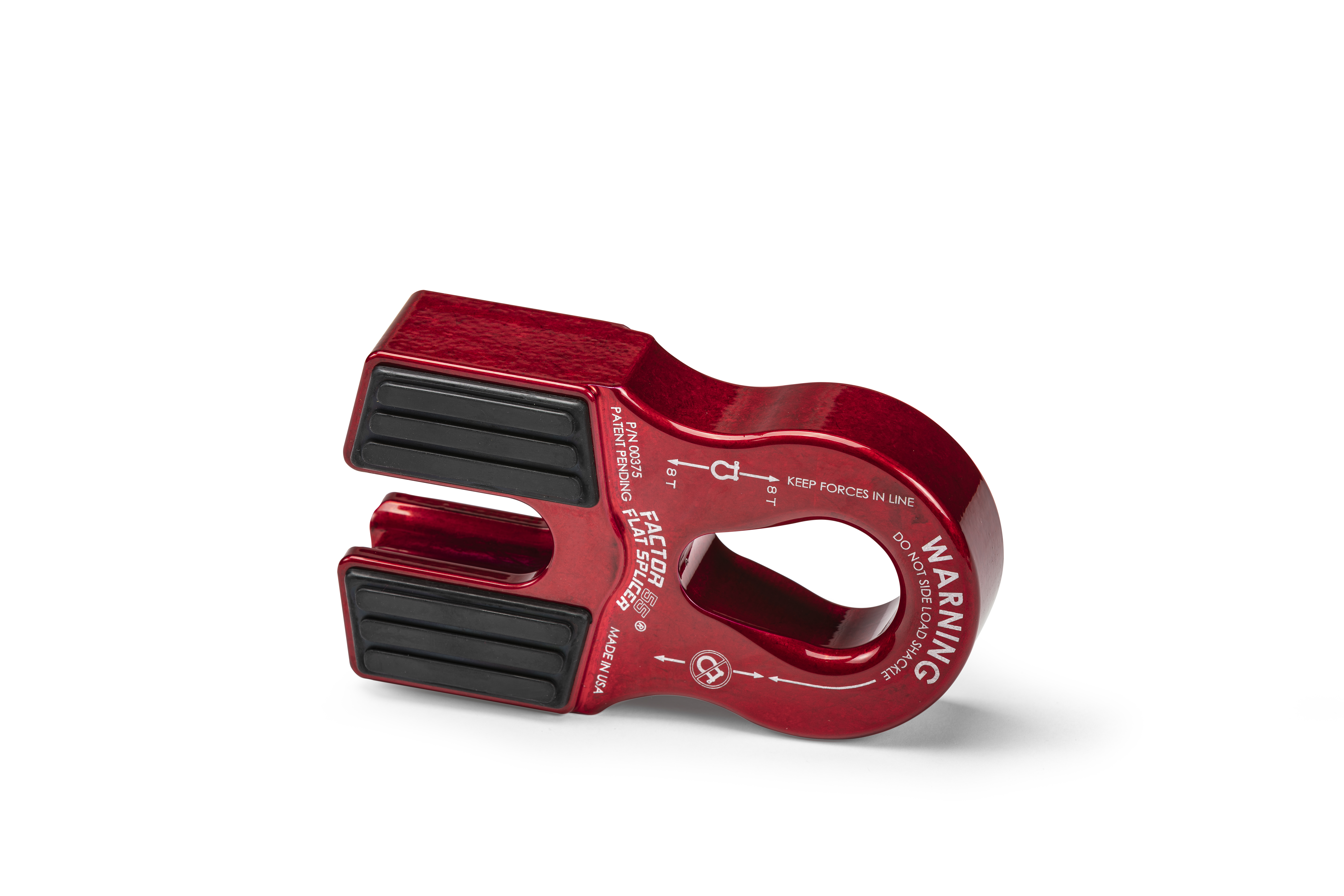 Factor 55 FLAT SPLICER 3/8-1/2" SYNTHETIC ROPE SPLICE-ON SHACKLE MOUNT -- RED 00375-01