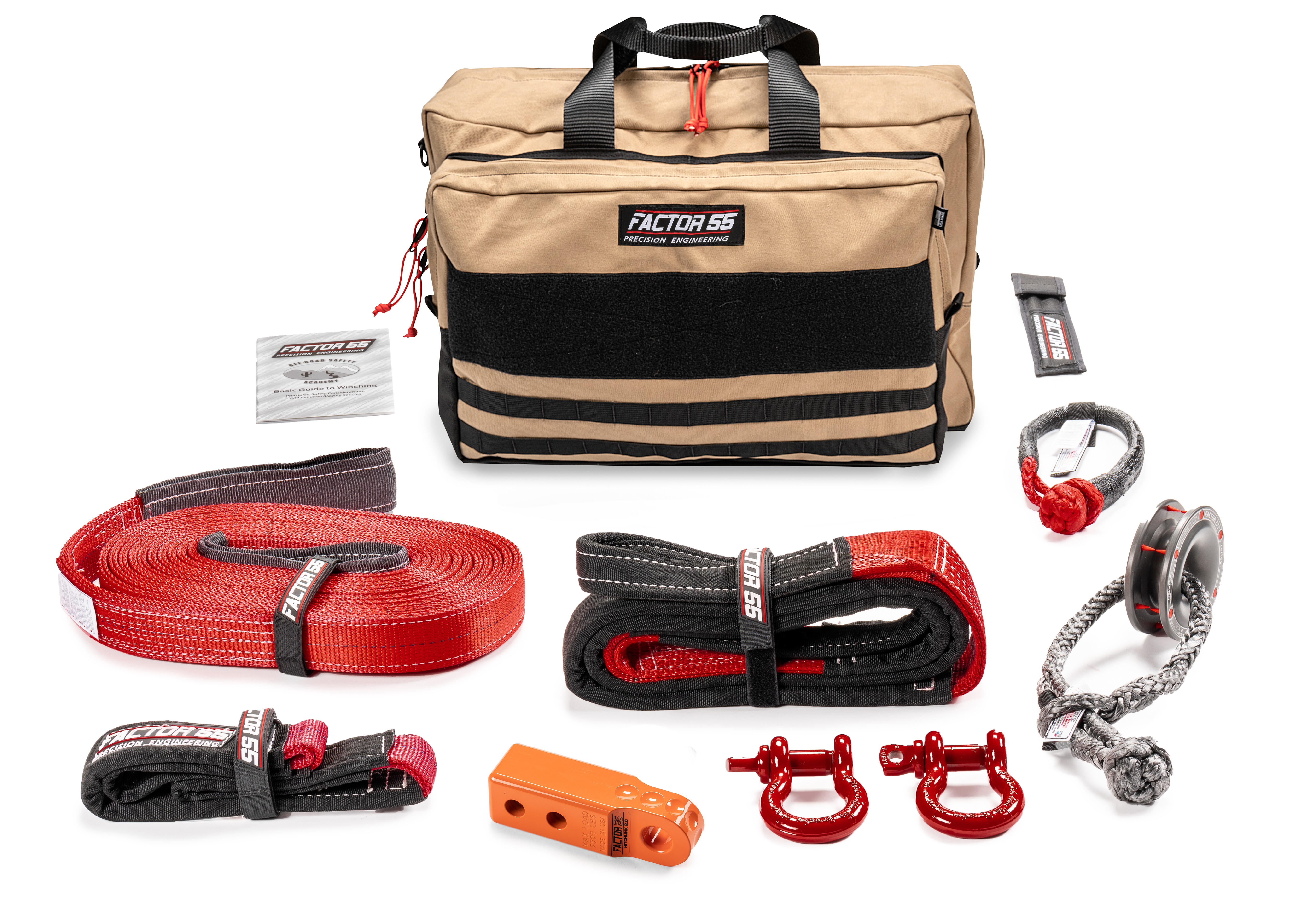 Factor 55 SAWTOOTH WINCH ACCESSORY KIT (ORANGE HITCHLINK AND LARGE BAG) 00475-07-LARGE