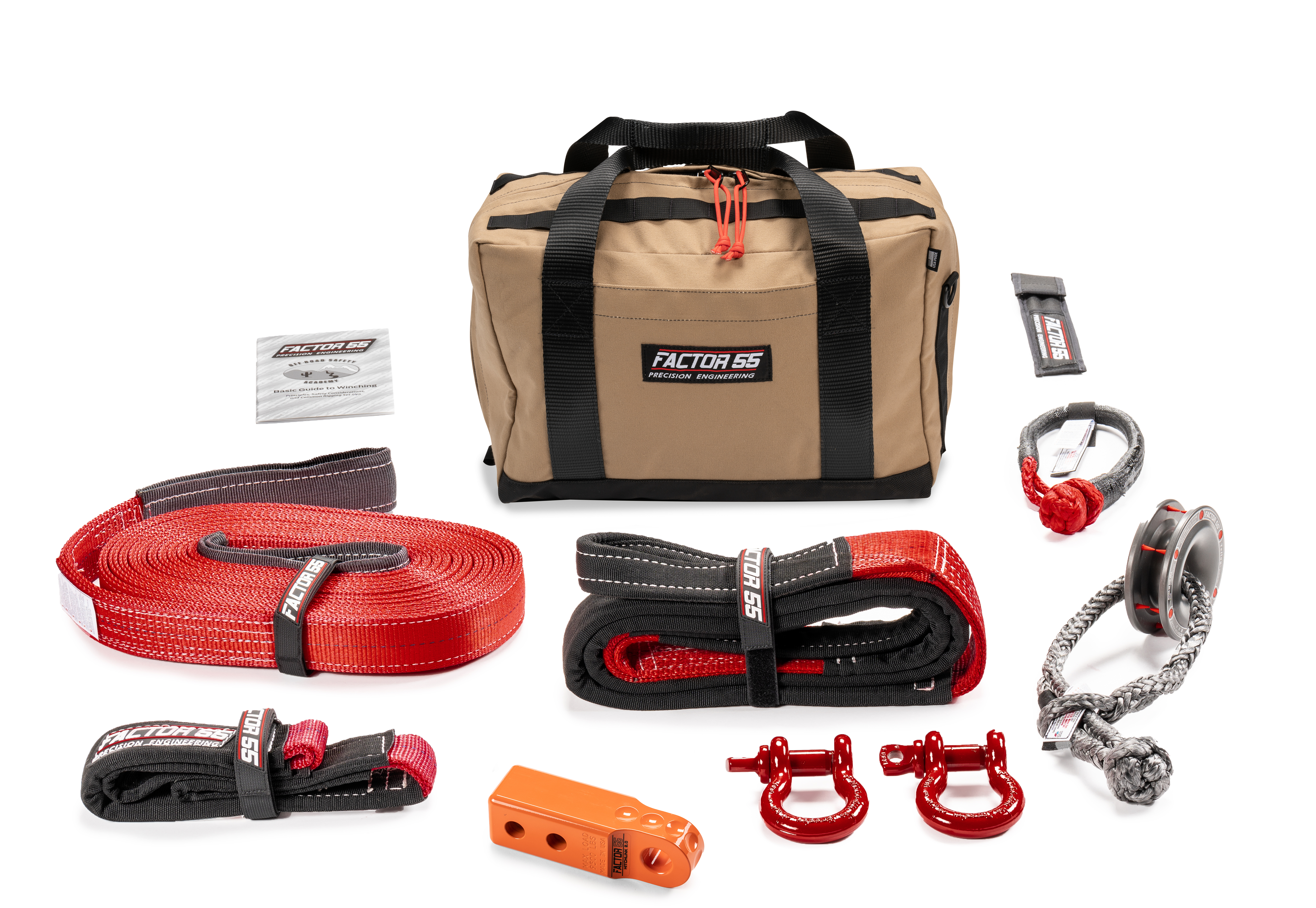 Factor 55 SAWTOOTH WINCH ACCESSORY KIT (ORANGE HITCHLINK AND MED BAG) 00475-07-MEDIUM