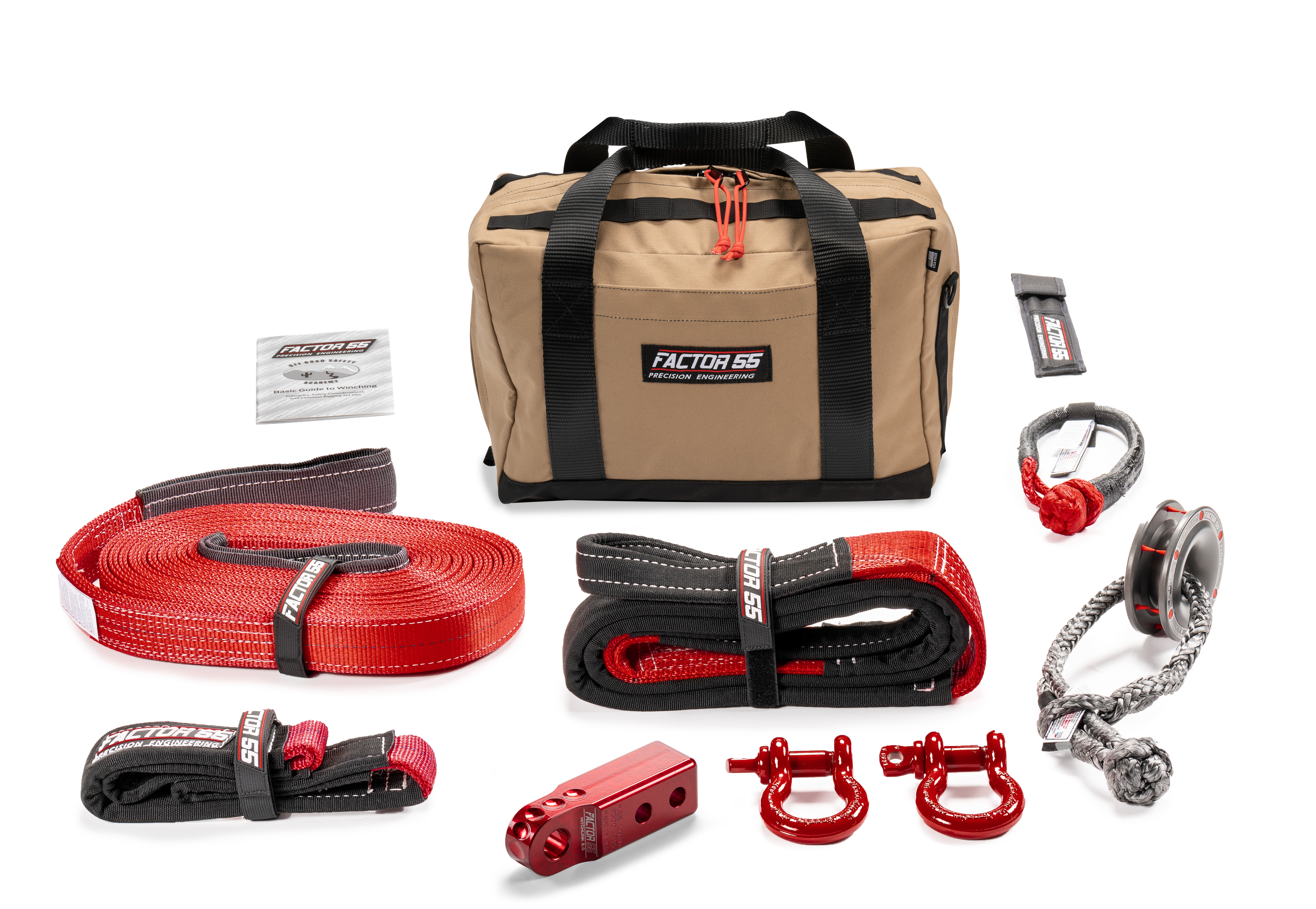 Factor 55 SAWTOOTH WINCH ACCESSORY KIT (RED HITCHLINK AND MED BAG) 00475-01-MEDIUM