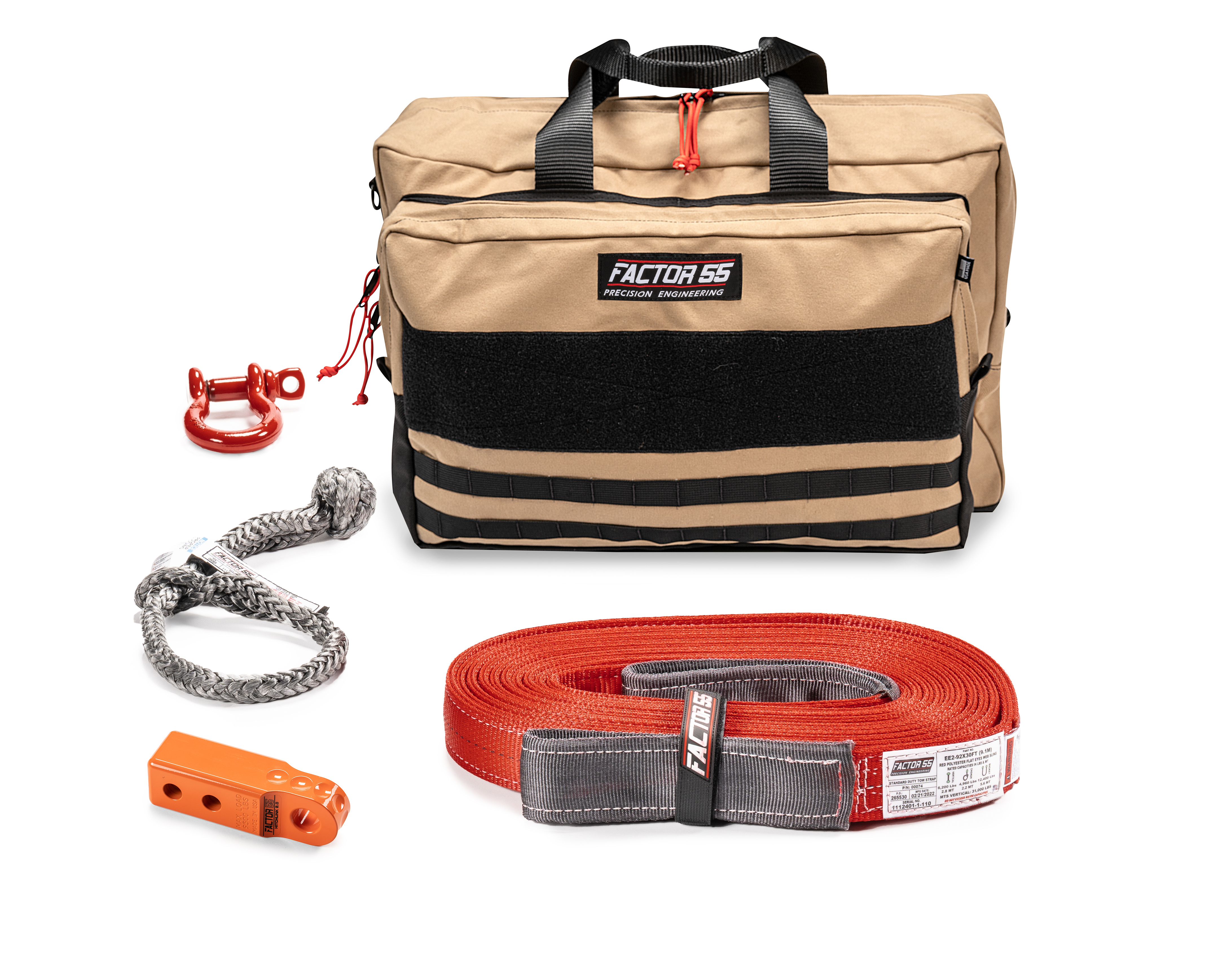 Factor 55 OWYHEE RECOVERY KIT (ORANGE HITCHLINK AND LARGE BAG) 00485-07-LARGE