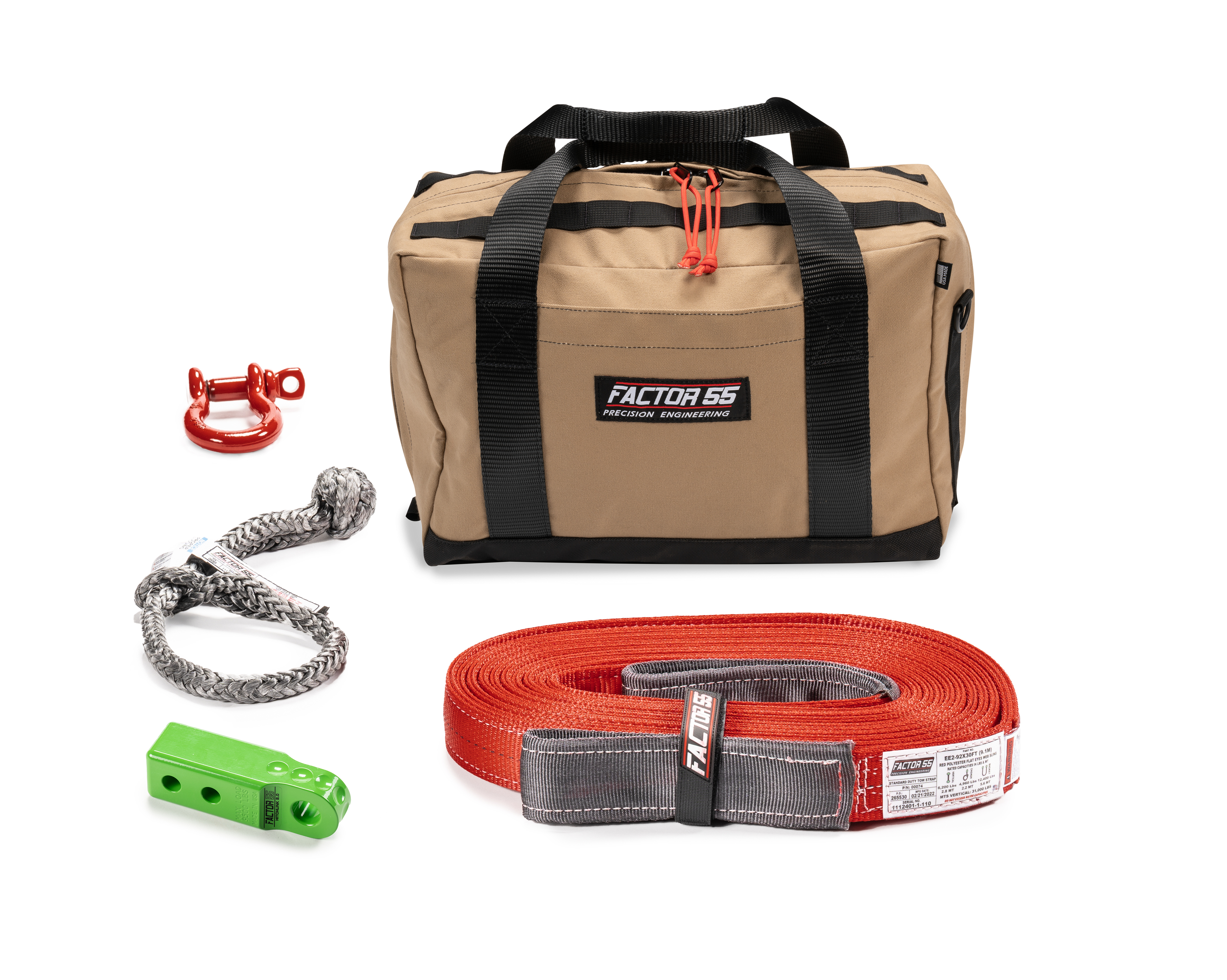 Factor 55 OWYHEE RECOVERY KIT (GREEN HITCHLINK AND MED BAG) 00485-08-MEDIUM