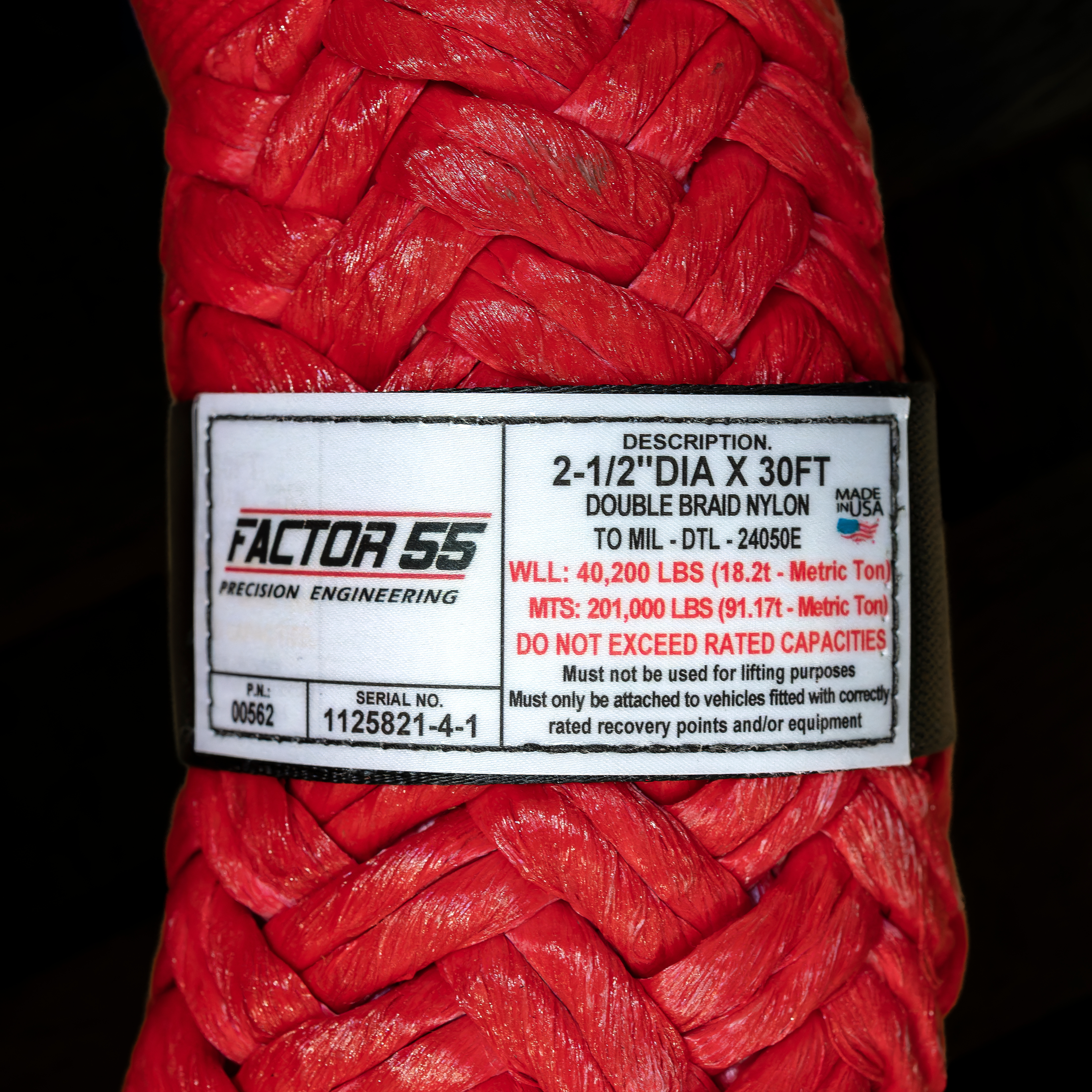 Factor 55 EXTREME DUTY KINETIC ENERGY ROPE 2-1/2IN DIA X 30FT 00562
