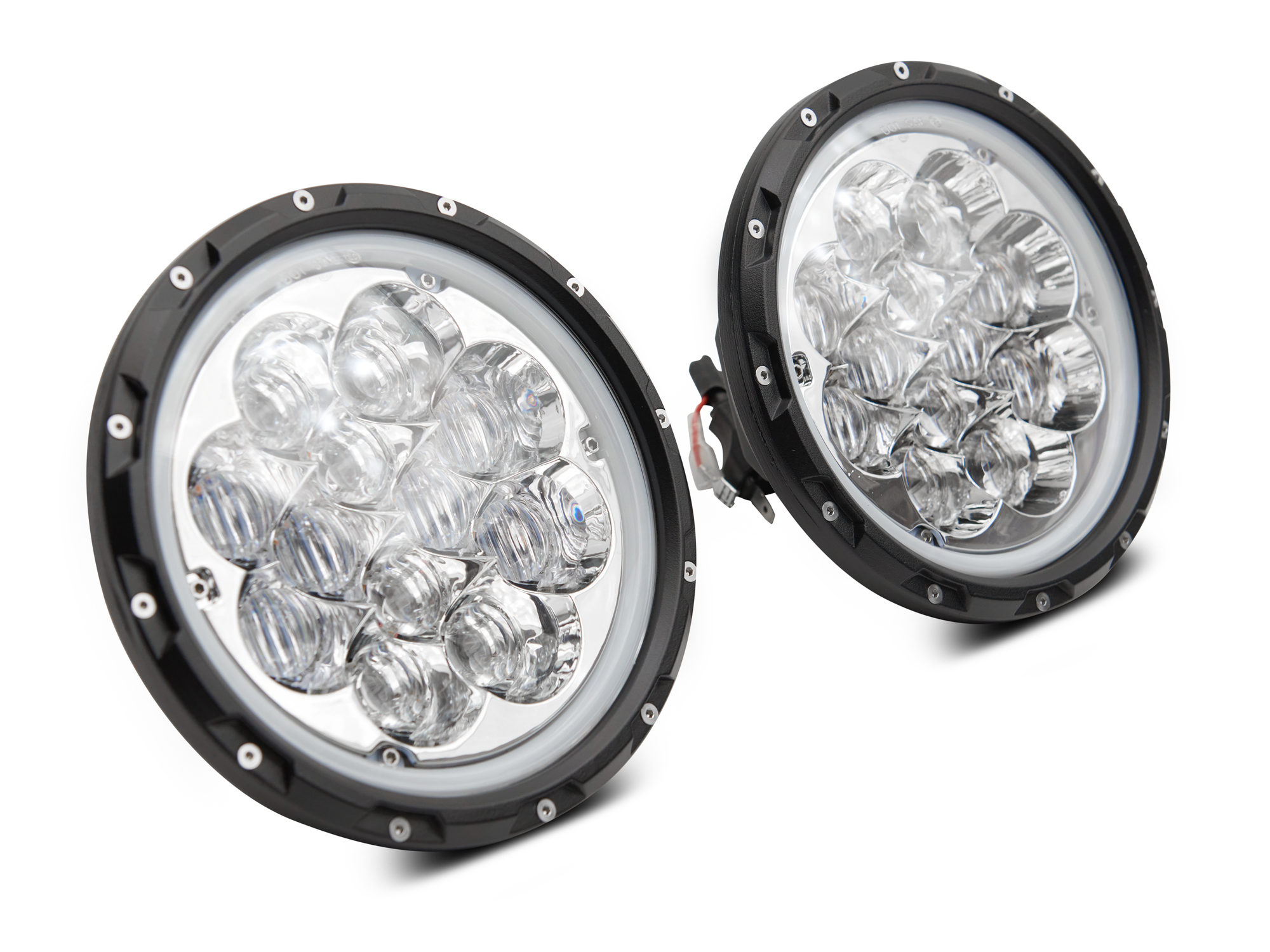 Raxiom Axial Series Spider LED Headlights with Amber DRL and Angel Eye Halo J108047