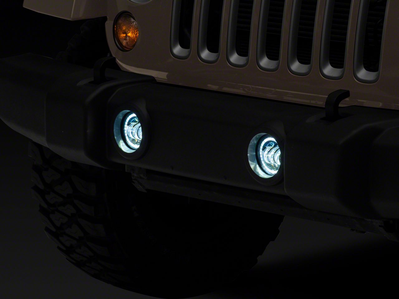 Raxiom Axial Series 4-Inch LED Devil Eyes Fog Lights with Halo J142667