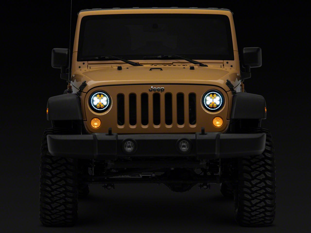 Raxiom Axial Series Spider LED Headlights with Amber DRL and Angel Eye Halo J152602