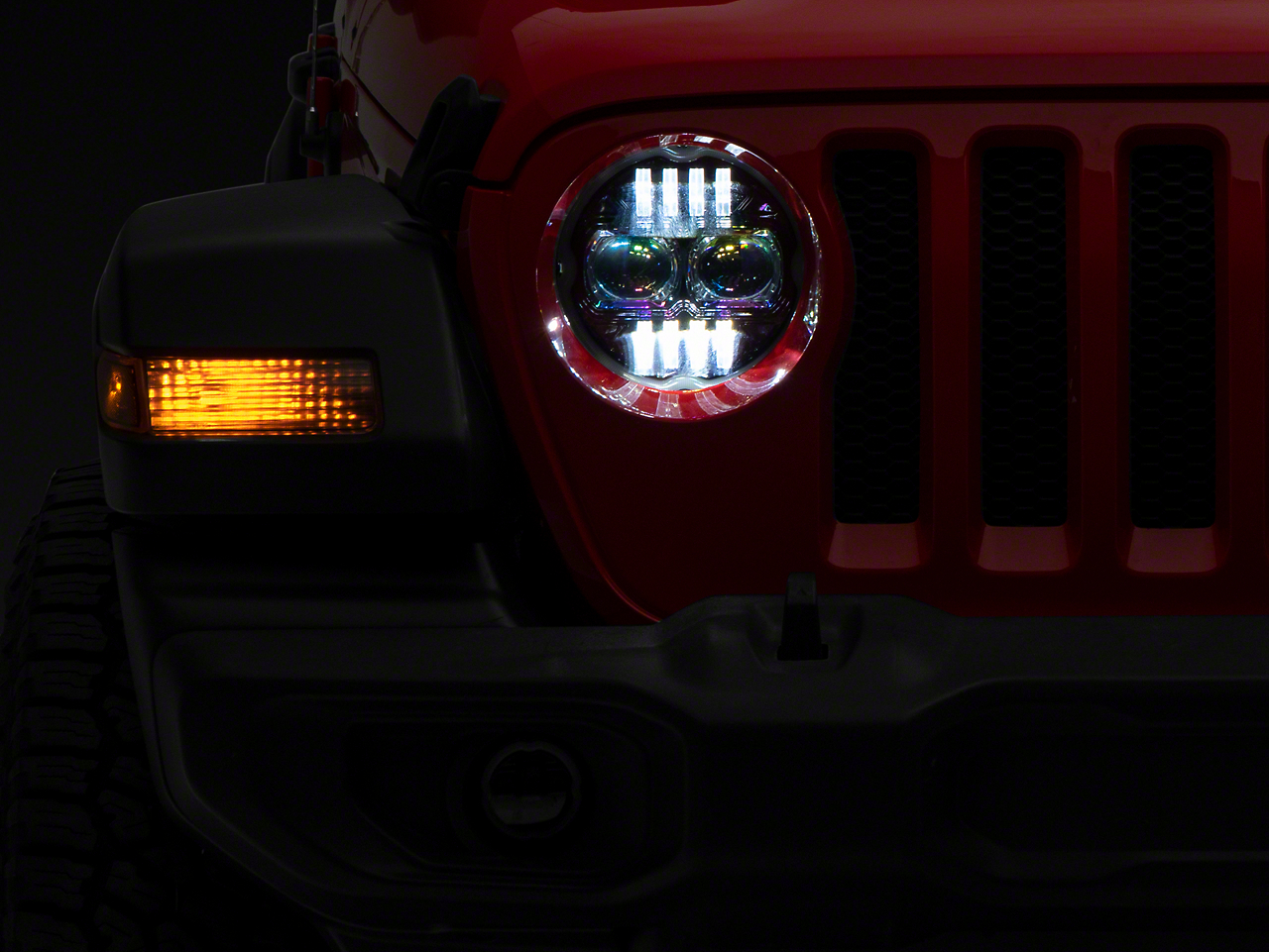 Raxiom Axial Series 9-Inch Angel Eye LED Headlights and LED Fog Lights J177416