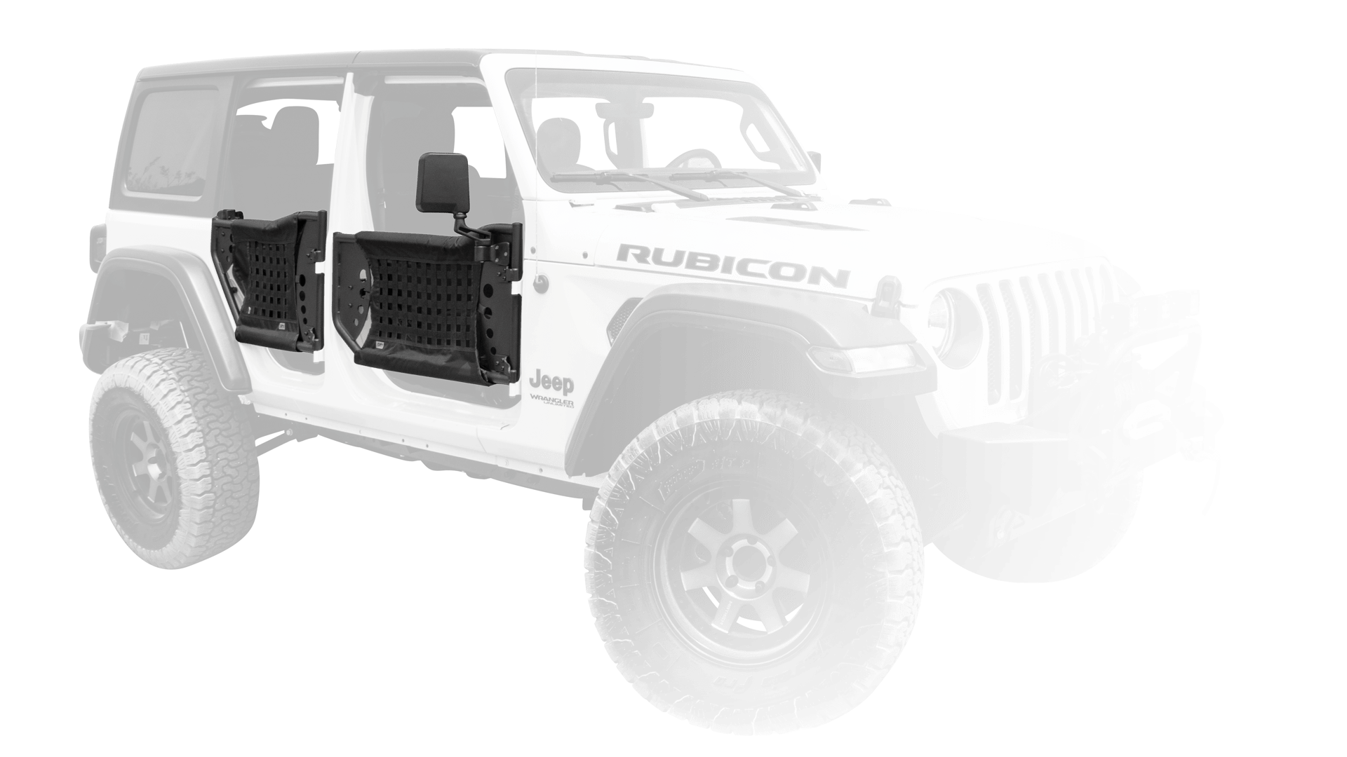 Body Armor 4x4 Traildoors, Rear, Pair JL-6150