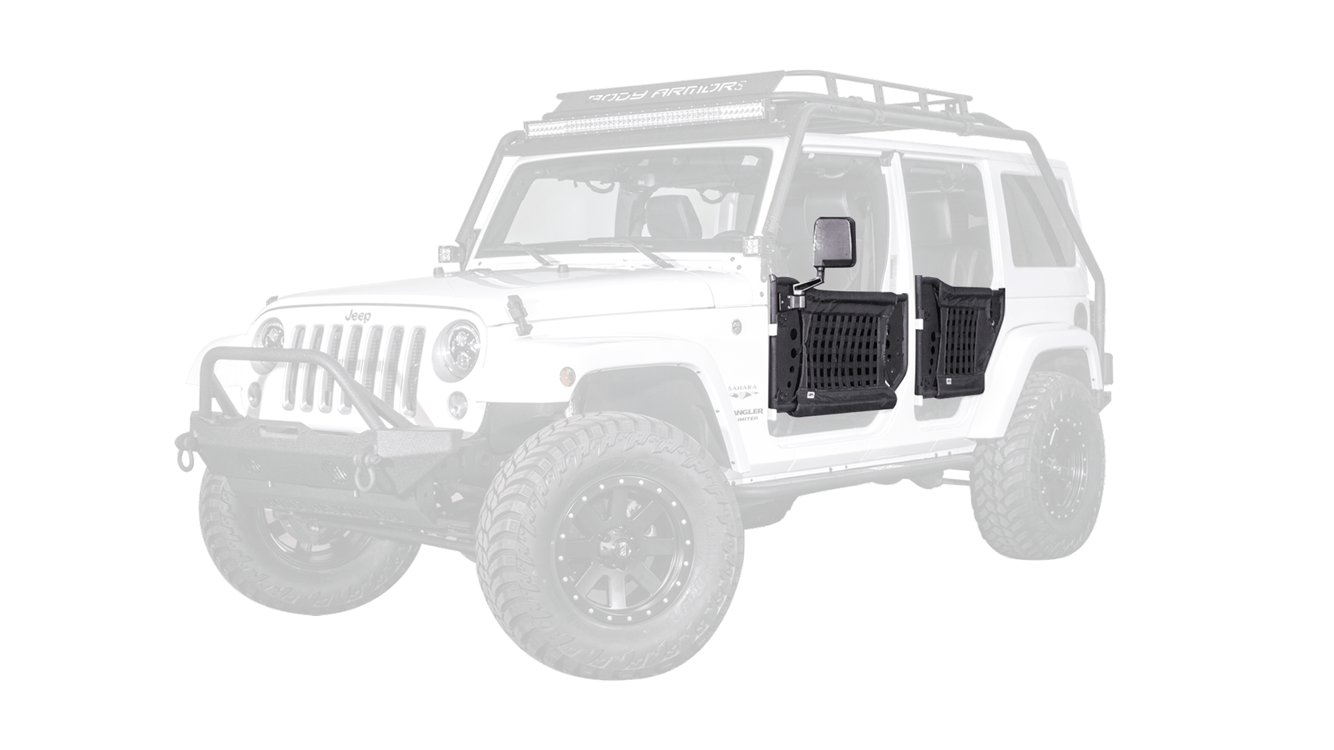 Body Armor 4x4 Traildoors Rear, Pair JK-6140