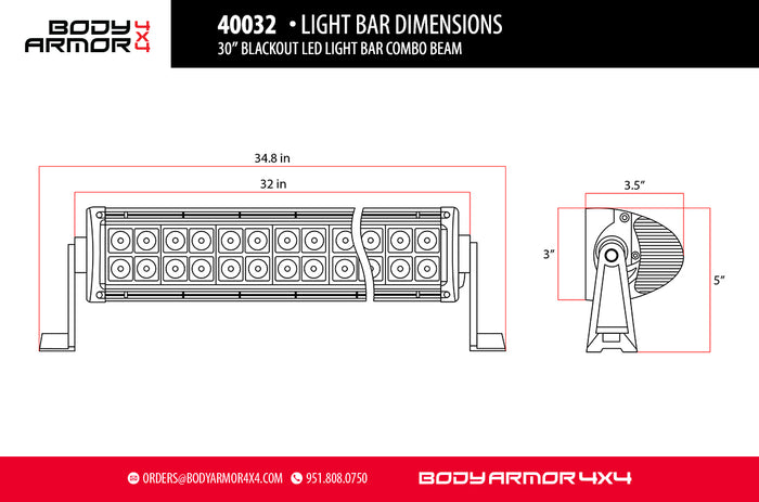 Body Armor 4x4 Body Armor 4X4 20" Led Light Bar 40022