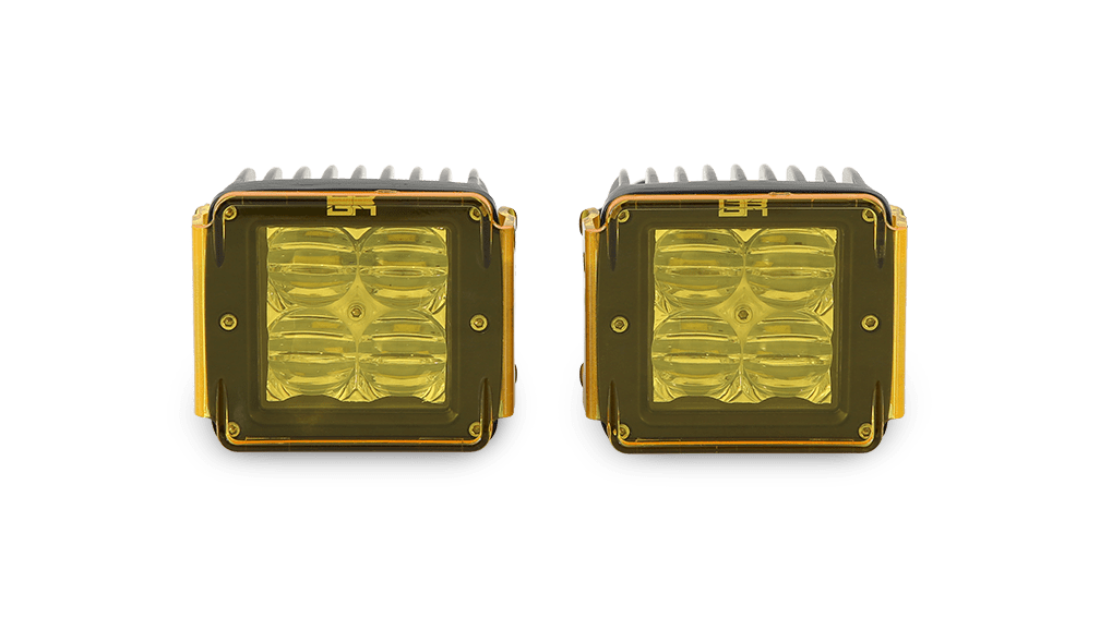 Body Armor 4x4 Cube Light Amber Covers (Pr) 60040