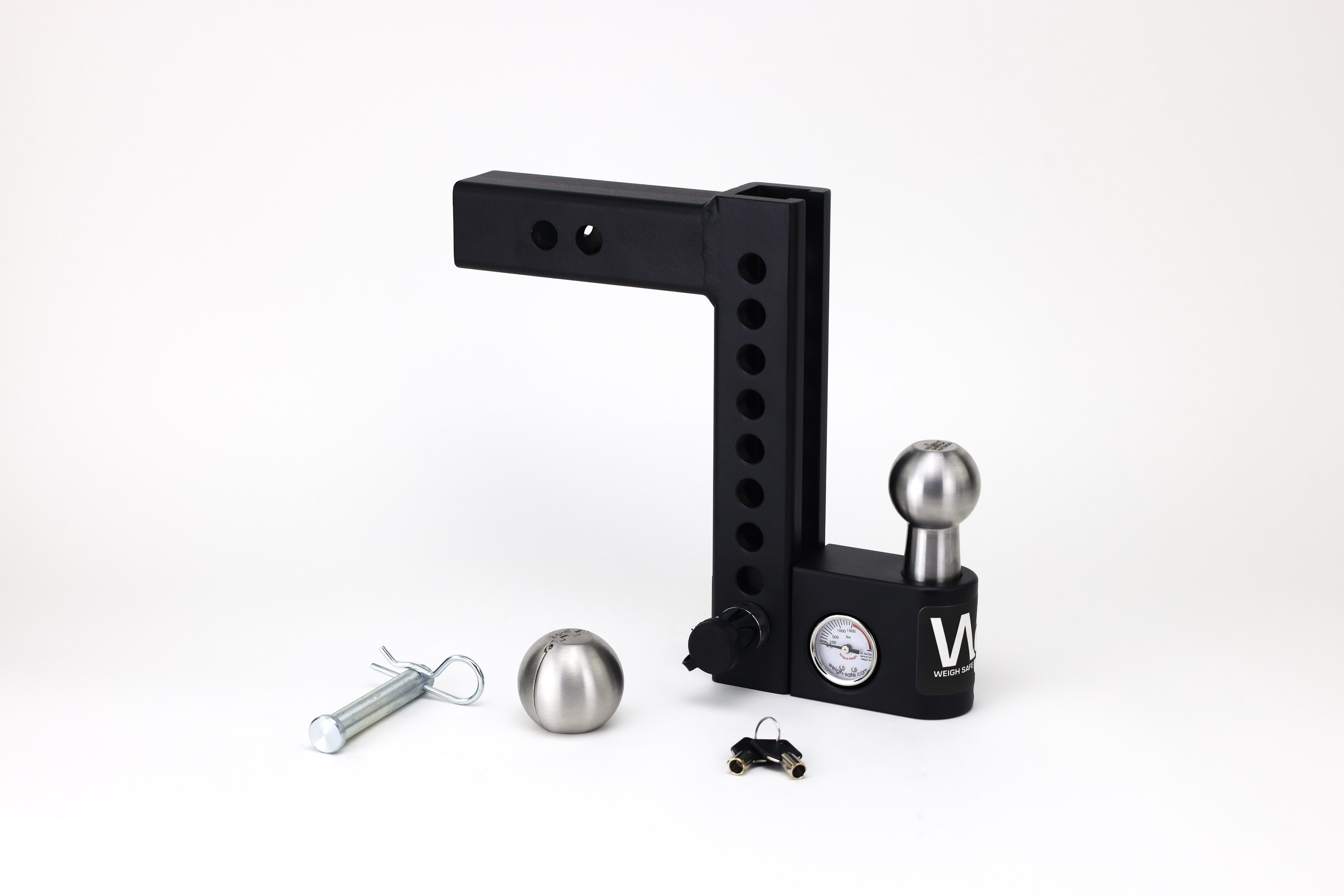 Weigh Safe Aero Hitch Adjustable Ball Mount - 8" Drop Hitch, 2" Shank AWS8-2