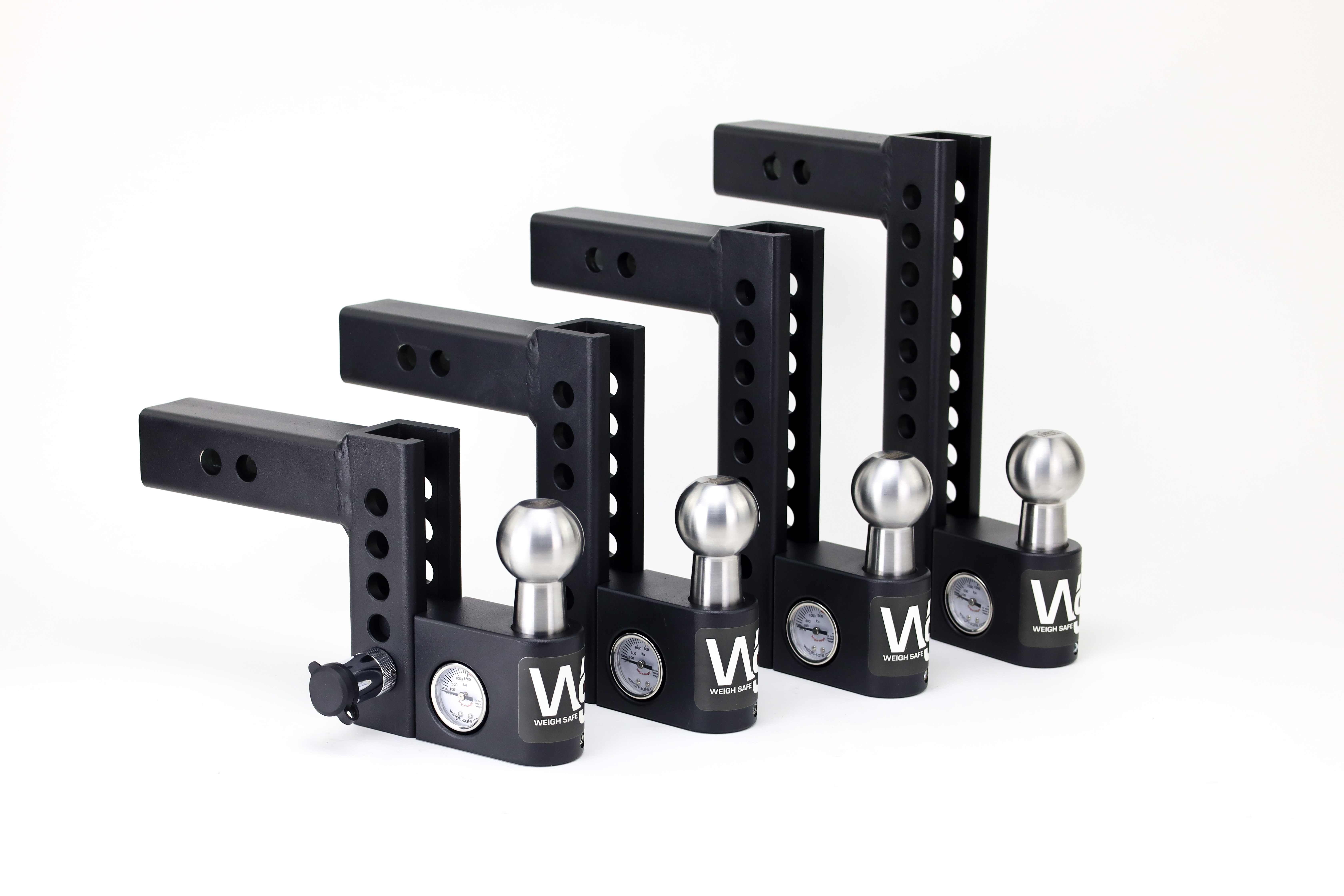 Weigh Safe Aero Hitch Adjustable Ball Mount - 4" Drop Hitch, 2" Shank AWS4-2