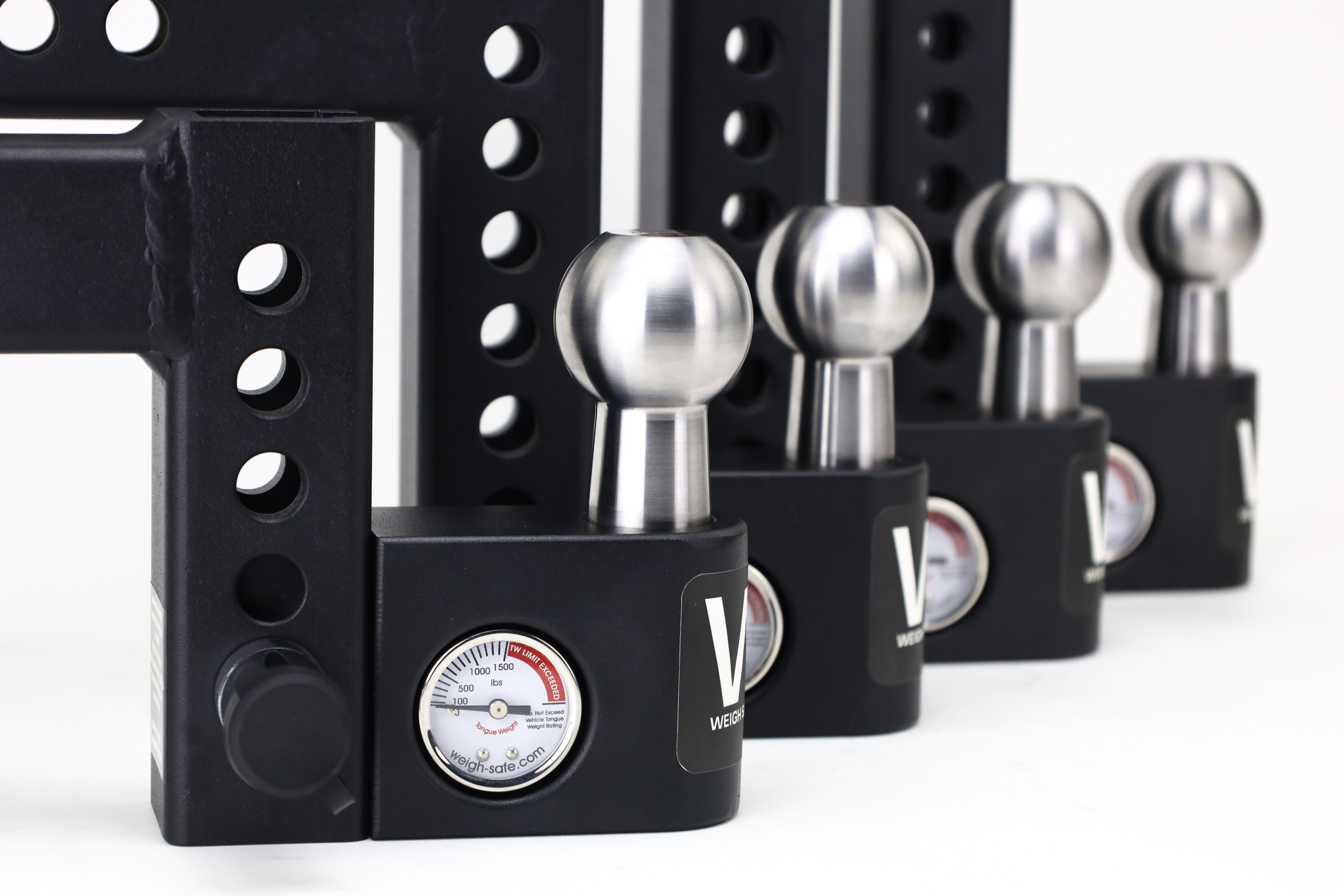 Weigh Safe Aero Hitch Adjustable Ball Mount - 8" Drop Hitch, 2" Shank w/Lock Set AWS8-2-SET