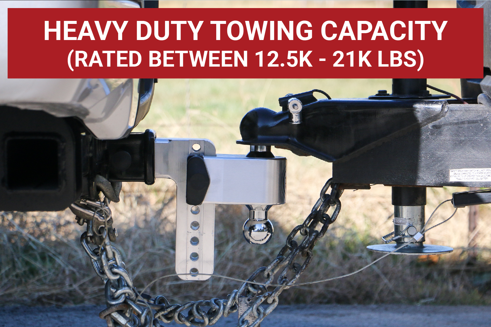 Weigh Safe 180 Hitch - Drop Hitch w/Chrome Combo Ball - 6" Drop for 2" Shank CTB6-2