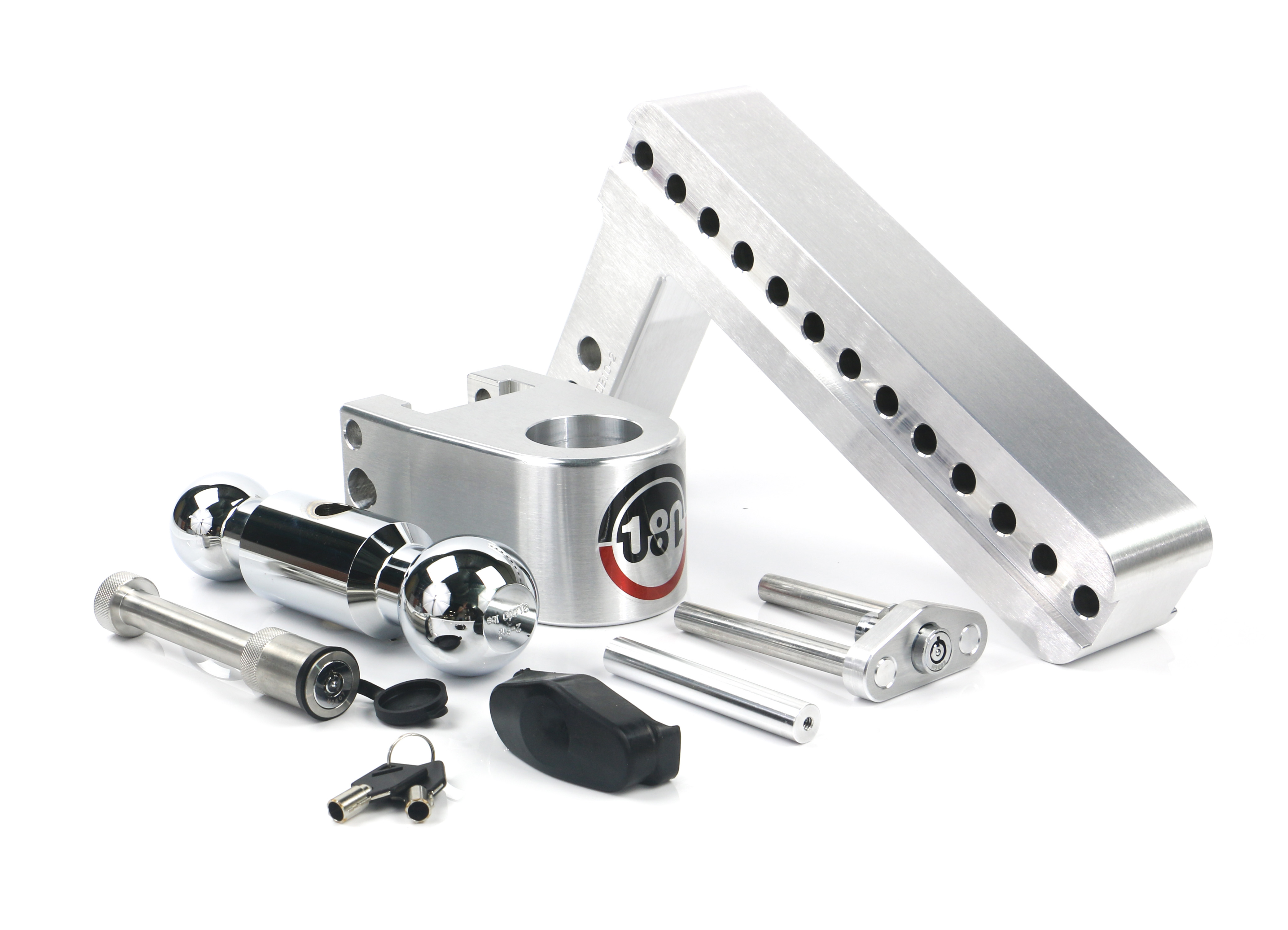 Weigh Safe 180 Hitch - Drop Hitch w/Chrome Combo Ball - 10" Drop for 2" Shank w/Hitch Pin CTB10-2-KA