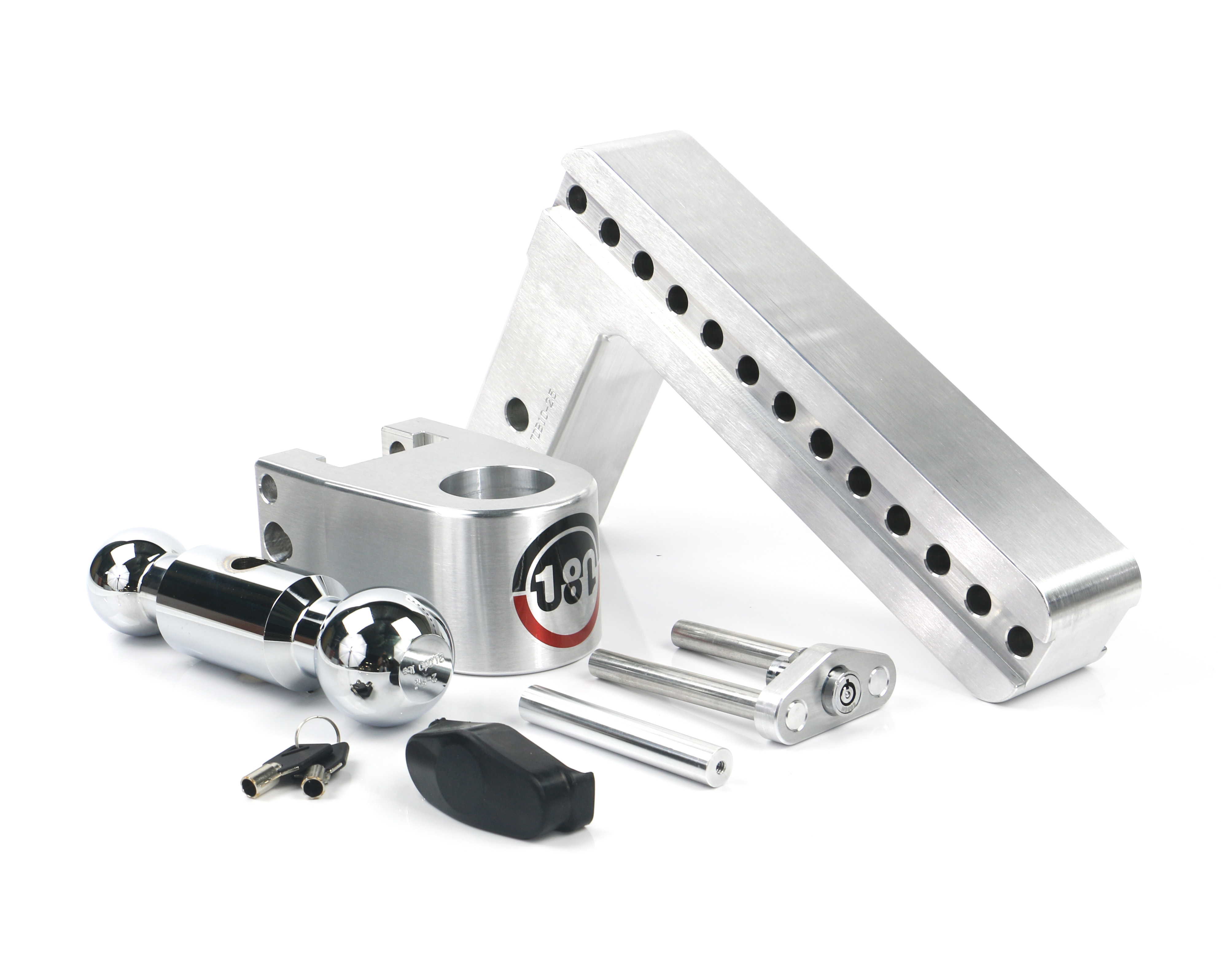 Weigh Safe 180 Hitch - Drop Hitch w/Chrome Steel Combo Ball - 10" Drop for 2.5" Shank CTB10-2.5