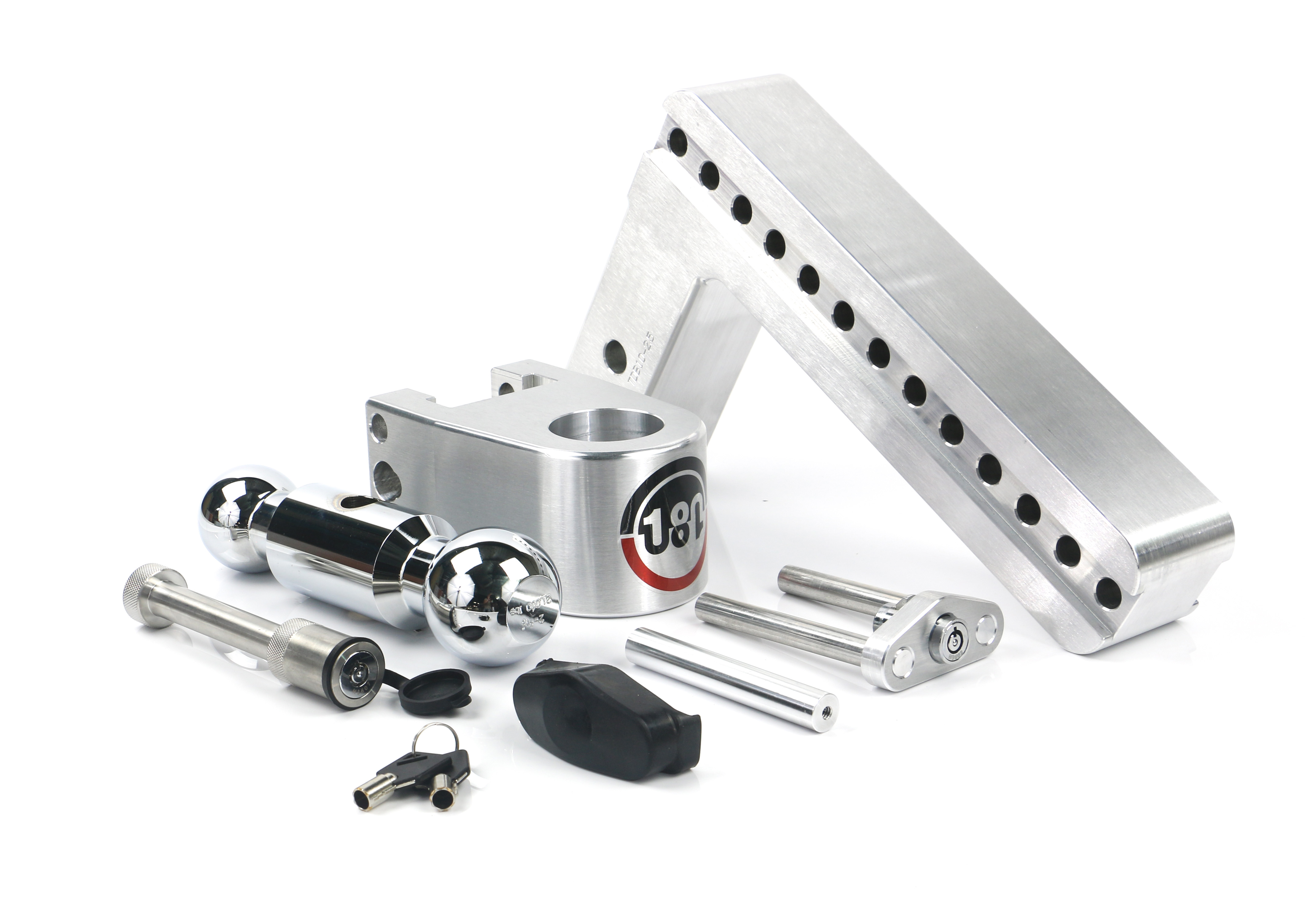 Weigh Safe 180 Hitch - Drop Hitch w/Chrome Combo Ball - 10" Drop for 2.5" Shank w/Hitch Pin CTB10-2.5-KA