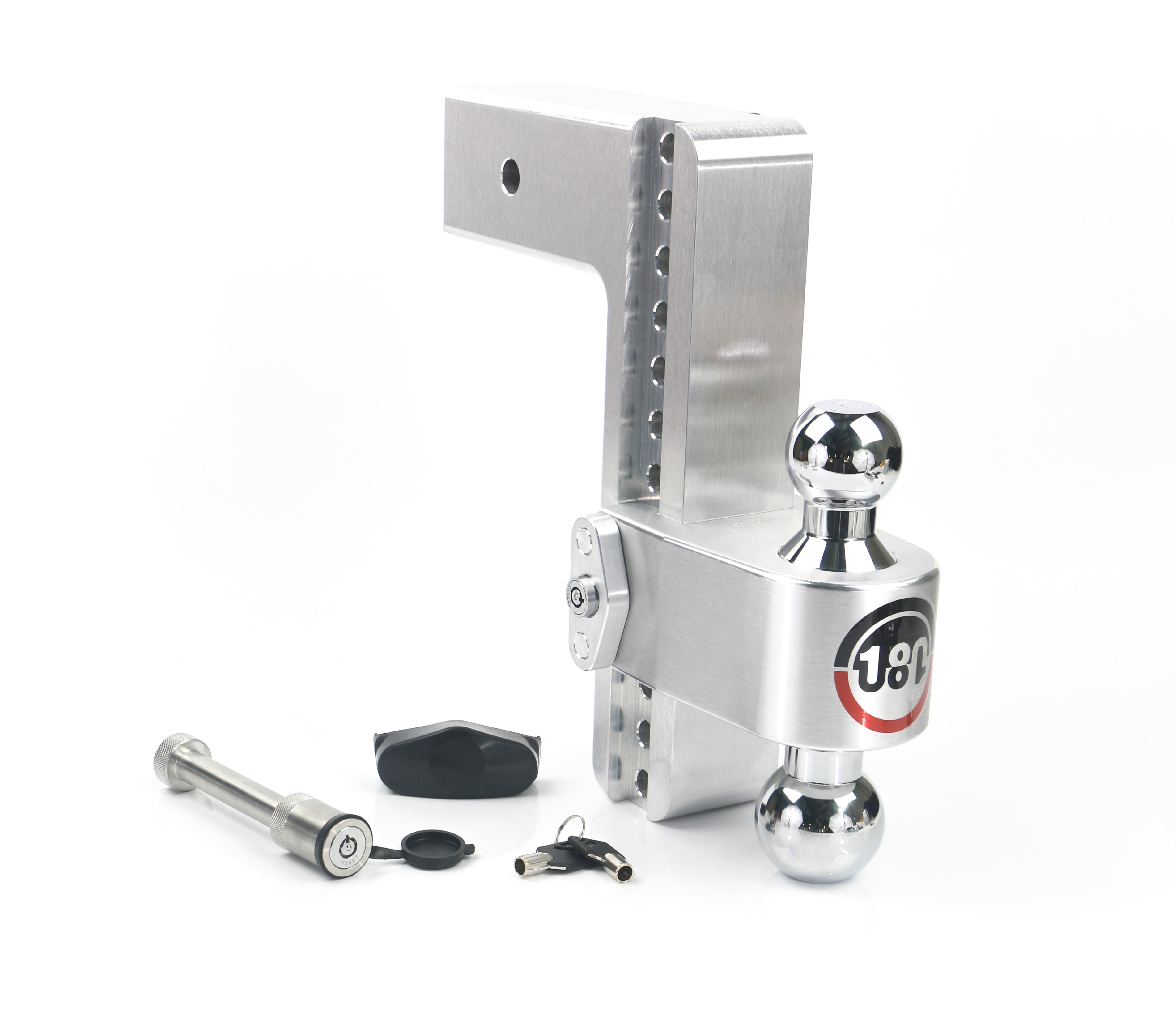 Weigh Safe 180 Hitch - Drop Hitch w/Chrome Combo Ball - 10" Drop for 3" Shank w/Hitch Pin CTB10-3-KA