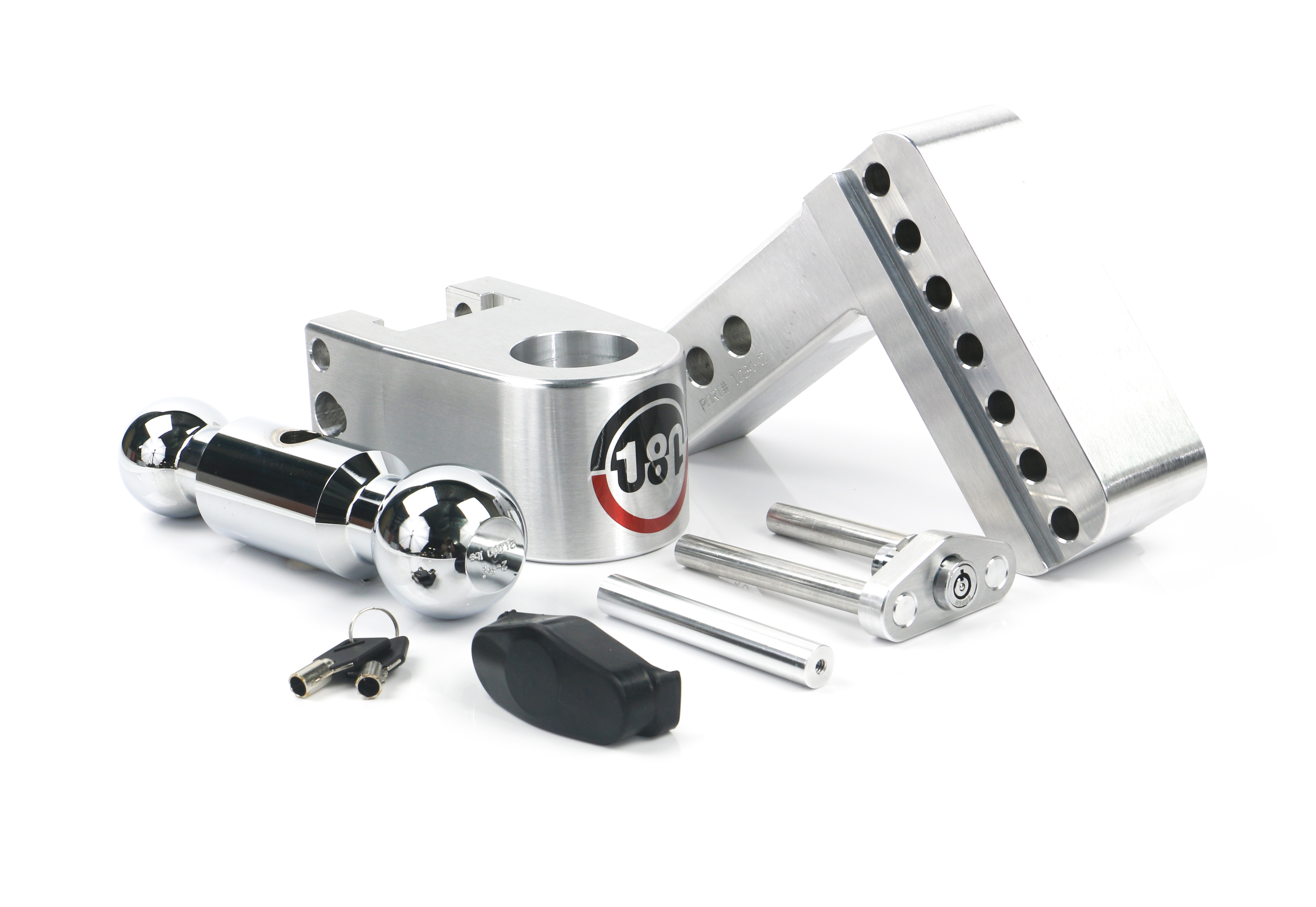 Weigh Safe 180 Hitch - Drop Hitch w/Chrome Combo Ball - 4" Drop for 2" Shank CTB4-2