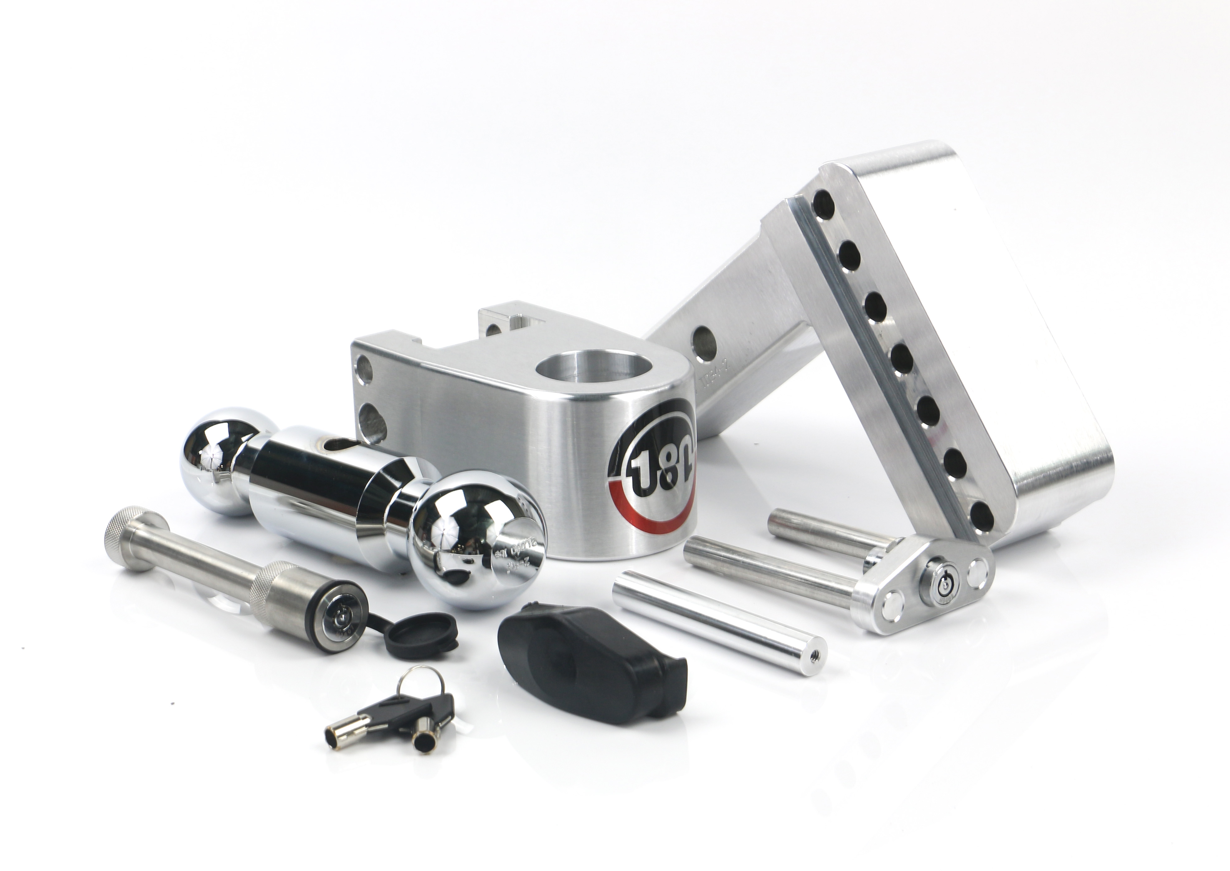 Weigh Safe 180 Hitch - Drop Hitch w/Chrome Combo Ball - 4" Drop for 2" Shank w/Hitch Pin CTB4-2-KA