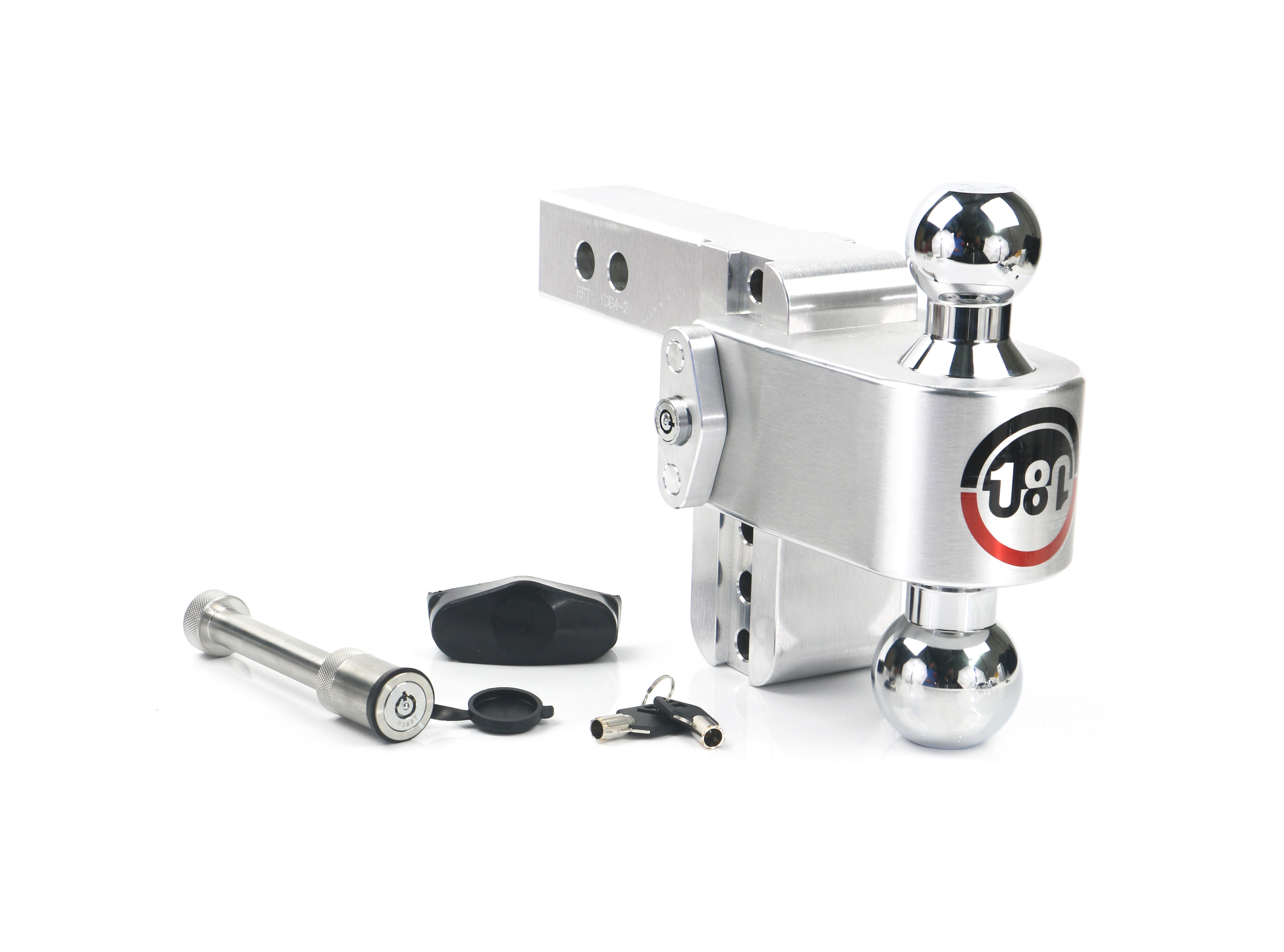 Weigh Safe 180 Hitch - Drop Hitch w/Chrome Combo Ball - 4" Drop for 2" Shank w/Hitch Pin CTB4-2-KA