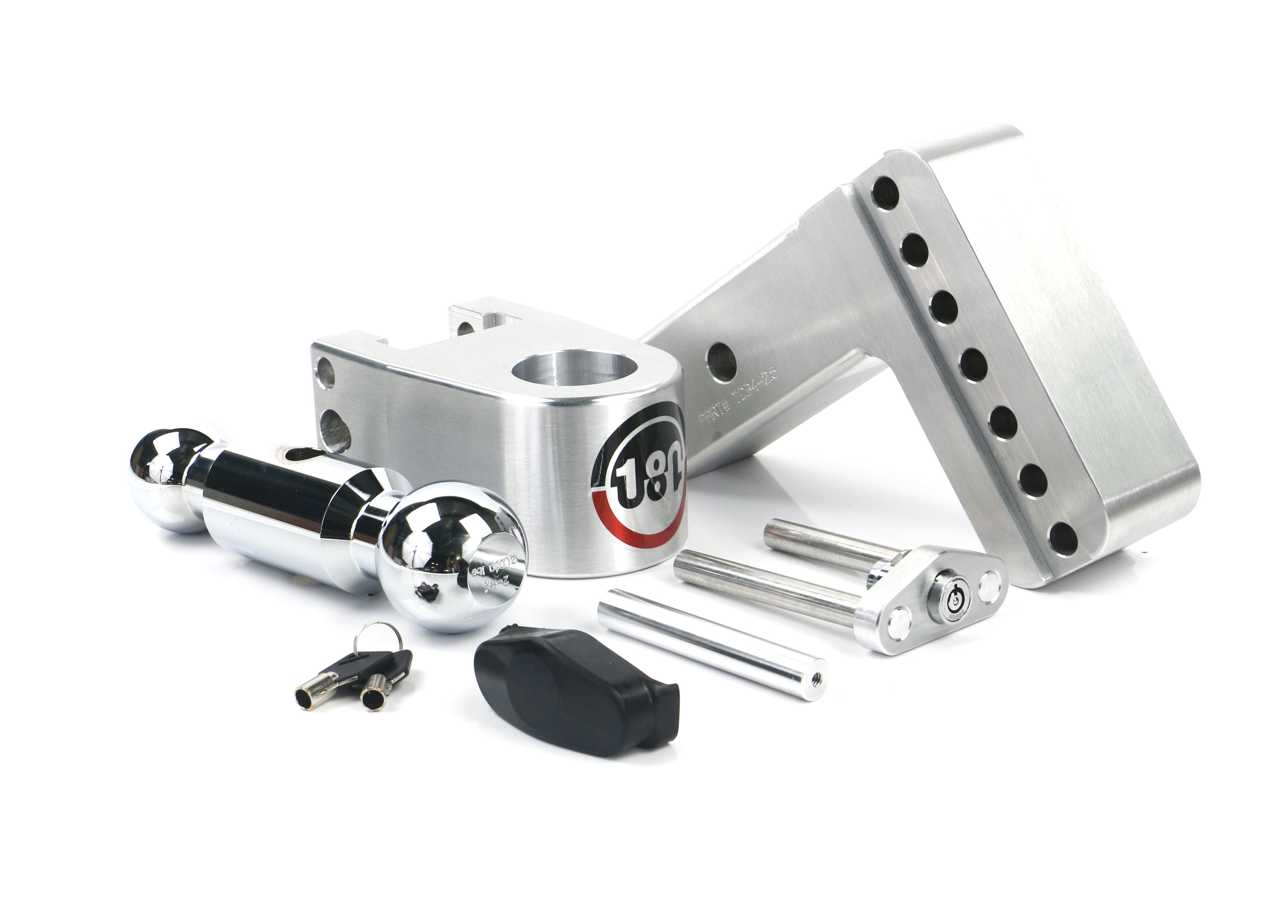 Weigh Safe 180 Hitch - Drop Hitch w/Chrome Combo Ball - 4" Drop for 2.5" Shank CTB4-2.5