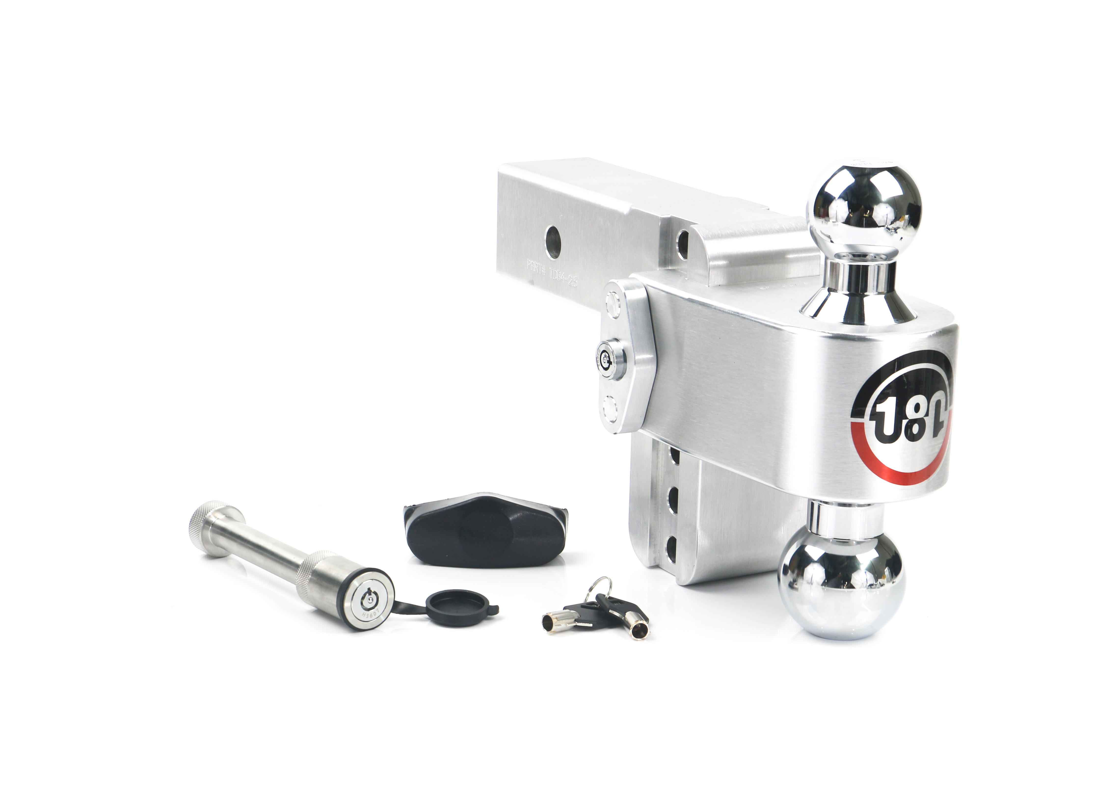 Weigh Safe 180 Hitch - Drop Hitch w/Chrome Combo Ball - 4" Drop for 2.5" Shank w/Hitch Pin CTB4-2.5-KA