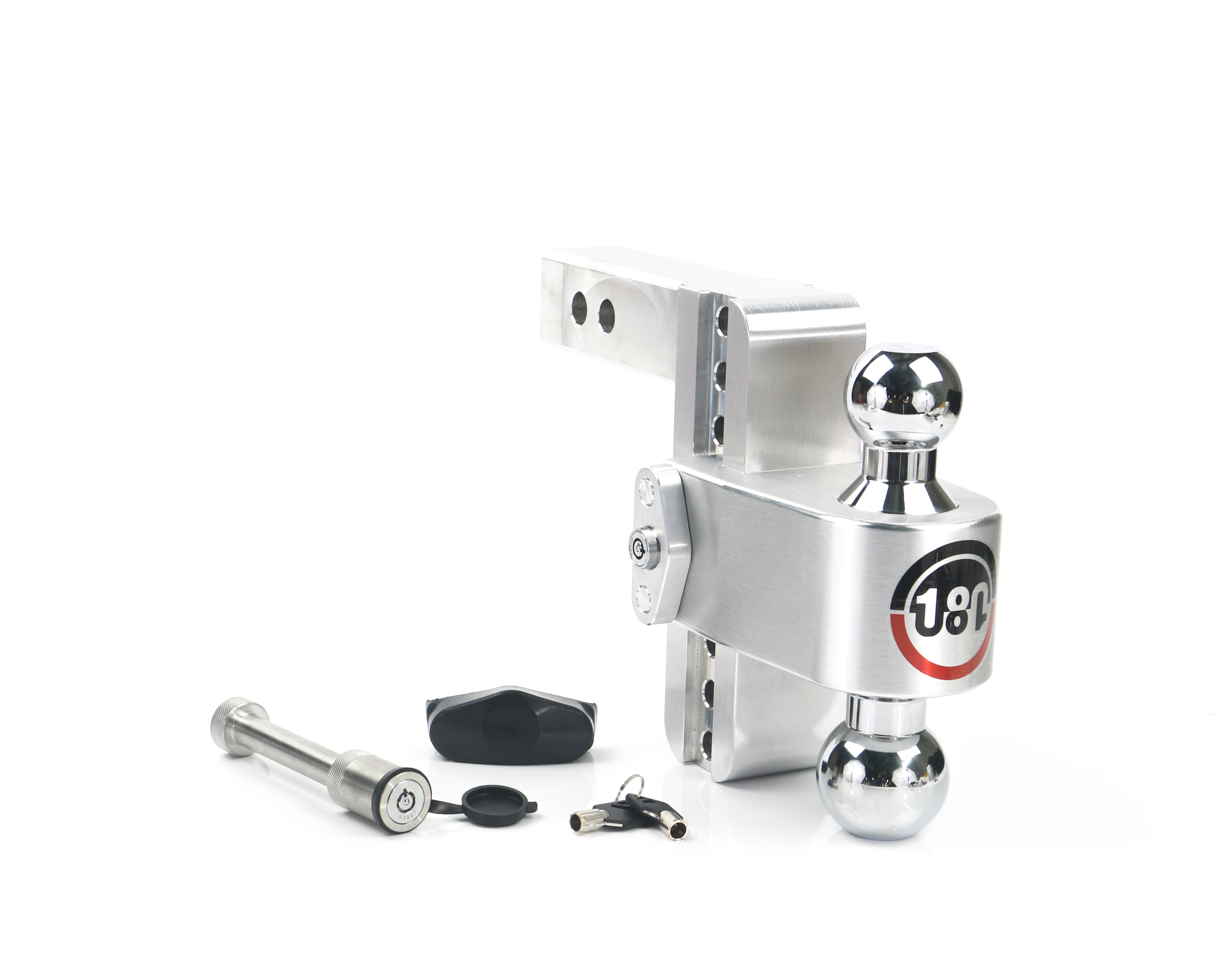 Weigh Safe 180 Hitch - Drop Hitch w/Chrome Combo Ball - 6" Drop for 2" Shank w/Hitch Pin CTB6-2-KA
