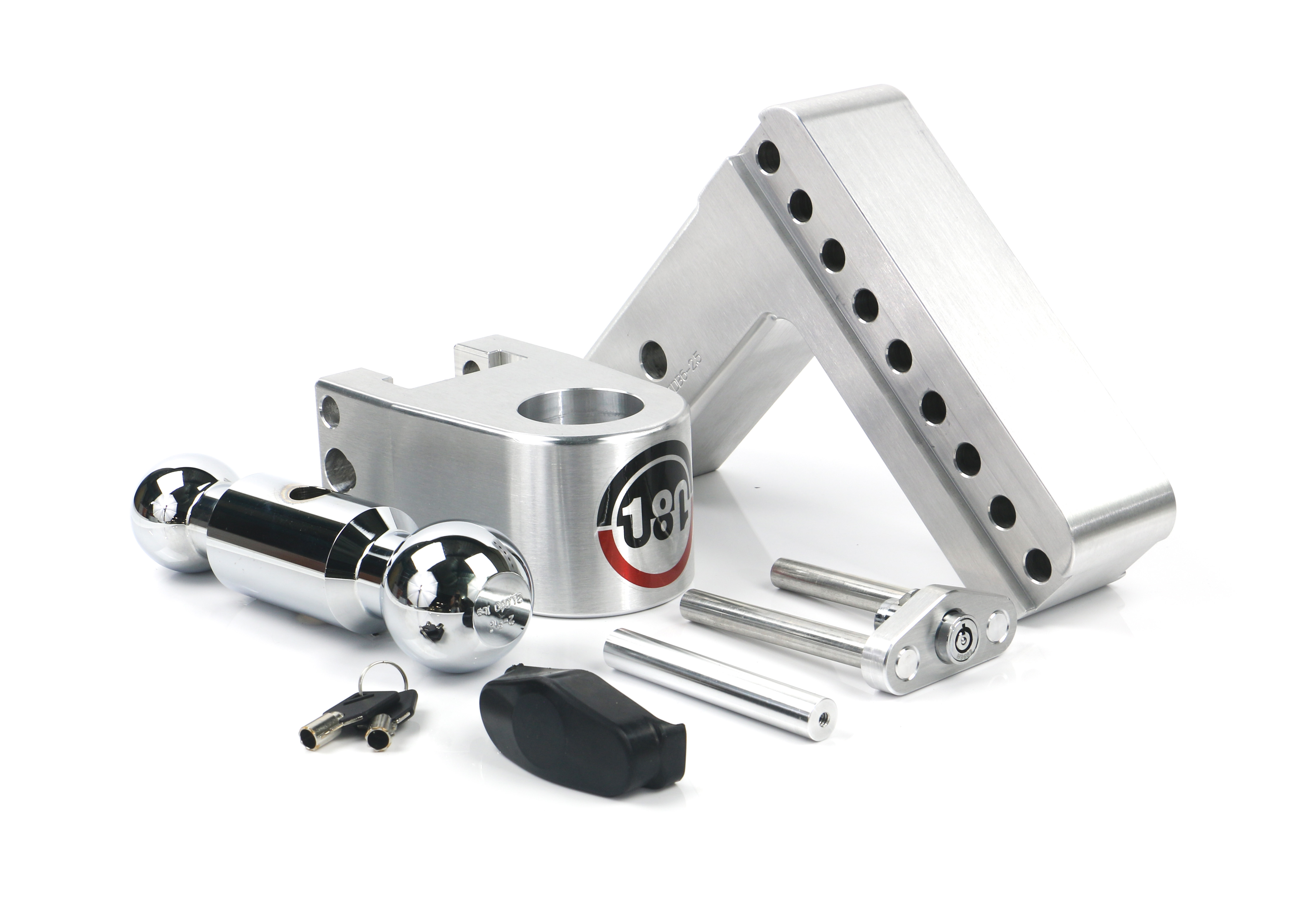 Weigh Safe 180 Hitch - Drop Hitch w/Chrome Combo Ball - 6" Drop for 2.5" Shank CTB6-2.5