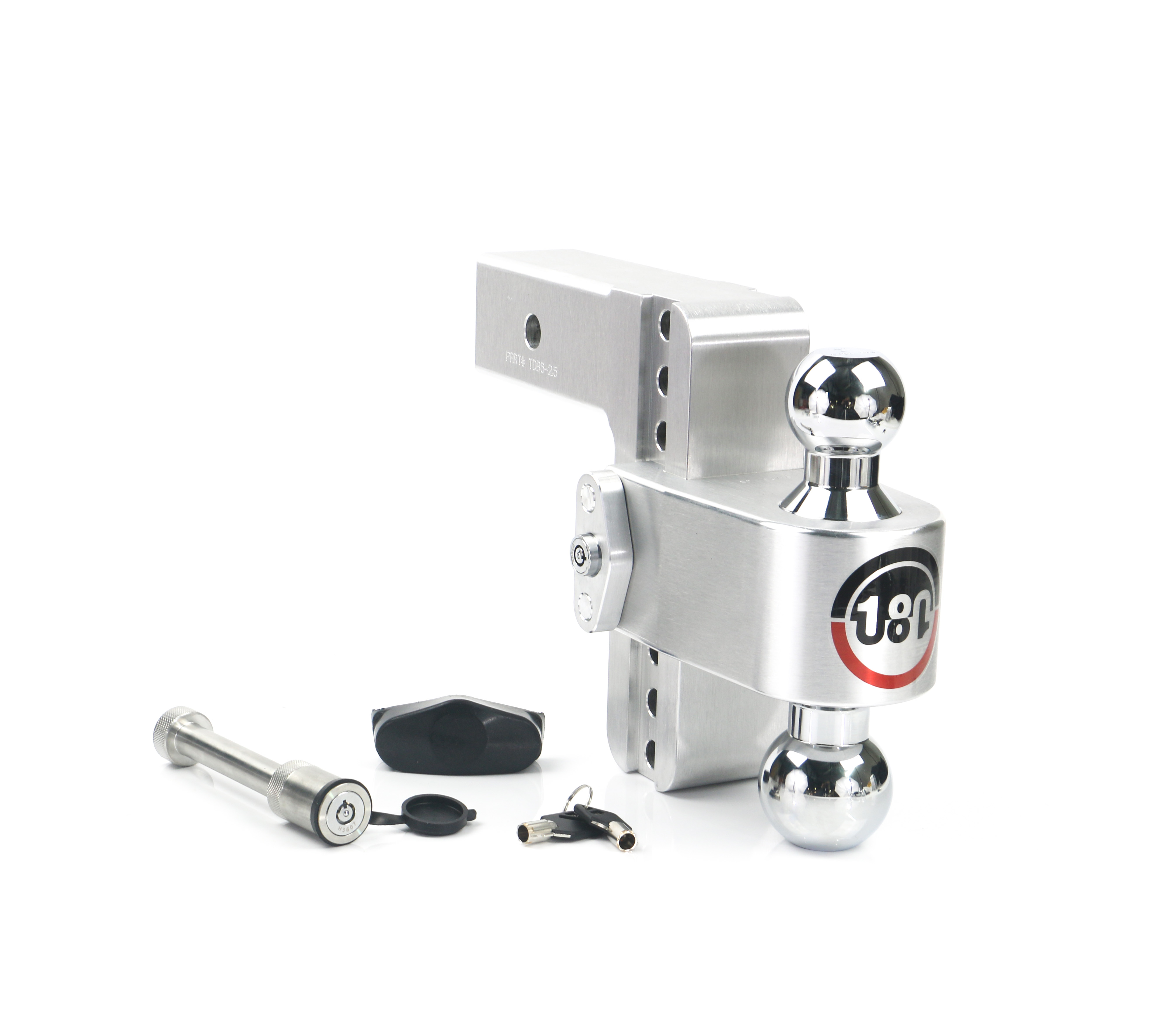 Weigh Safe 180 Hitch - Drop Hitch w/Chrome Combo Ball - 6" Drop for 2.5" Shank w/Hitch Pin CTB6-2.5-KA