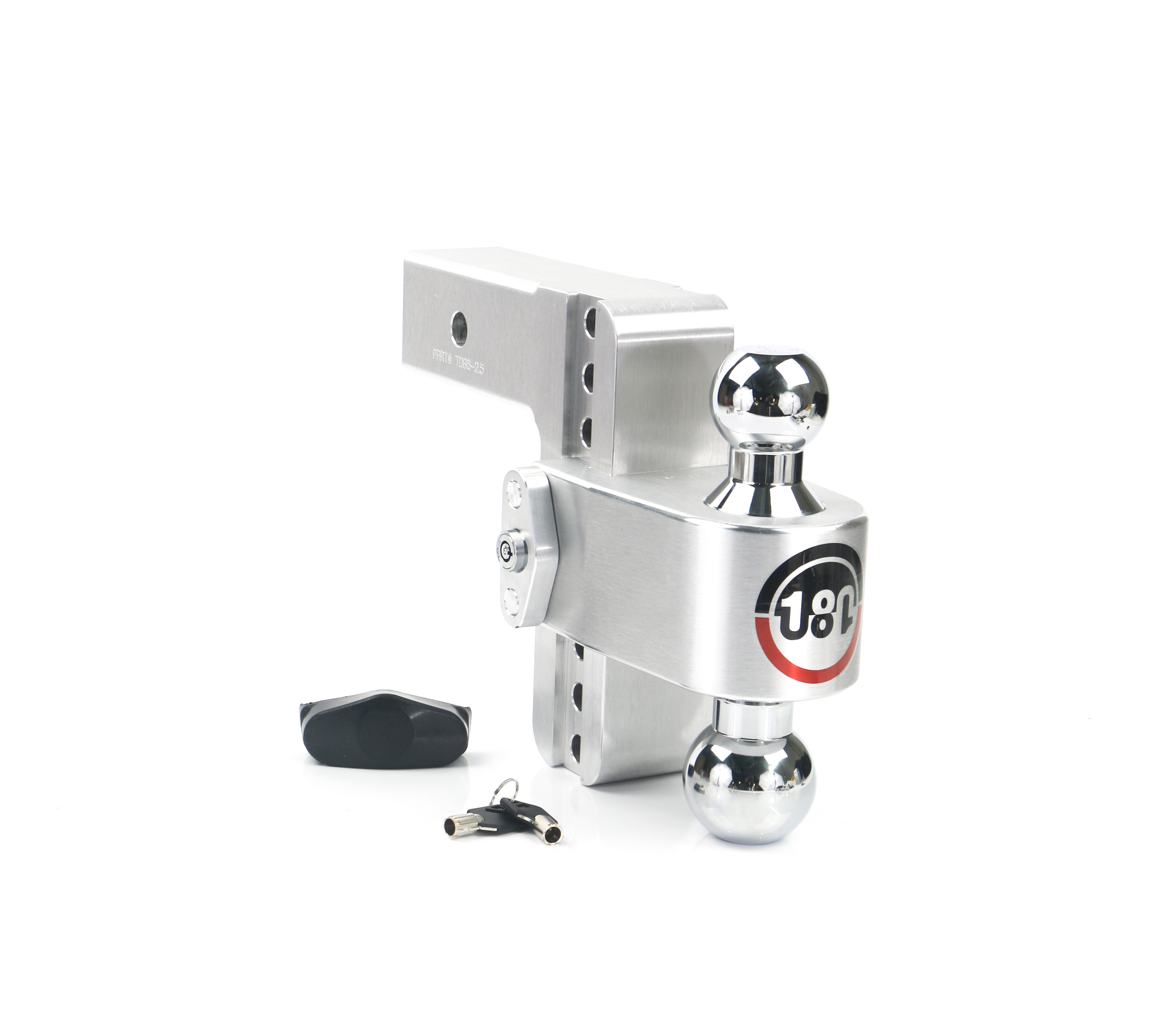 Weigh Safe 180 Hitch - Drop Hitch w/Chrome Combo Ball - 6" Drop for 2.5" Shank CTB6-2.5