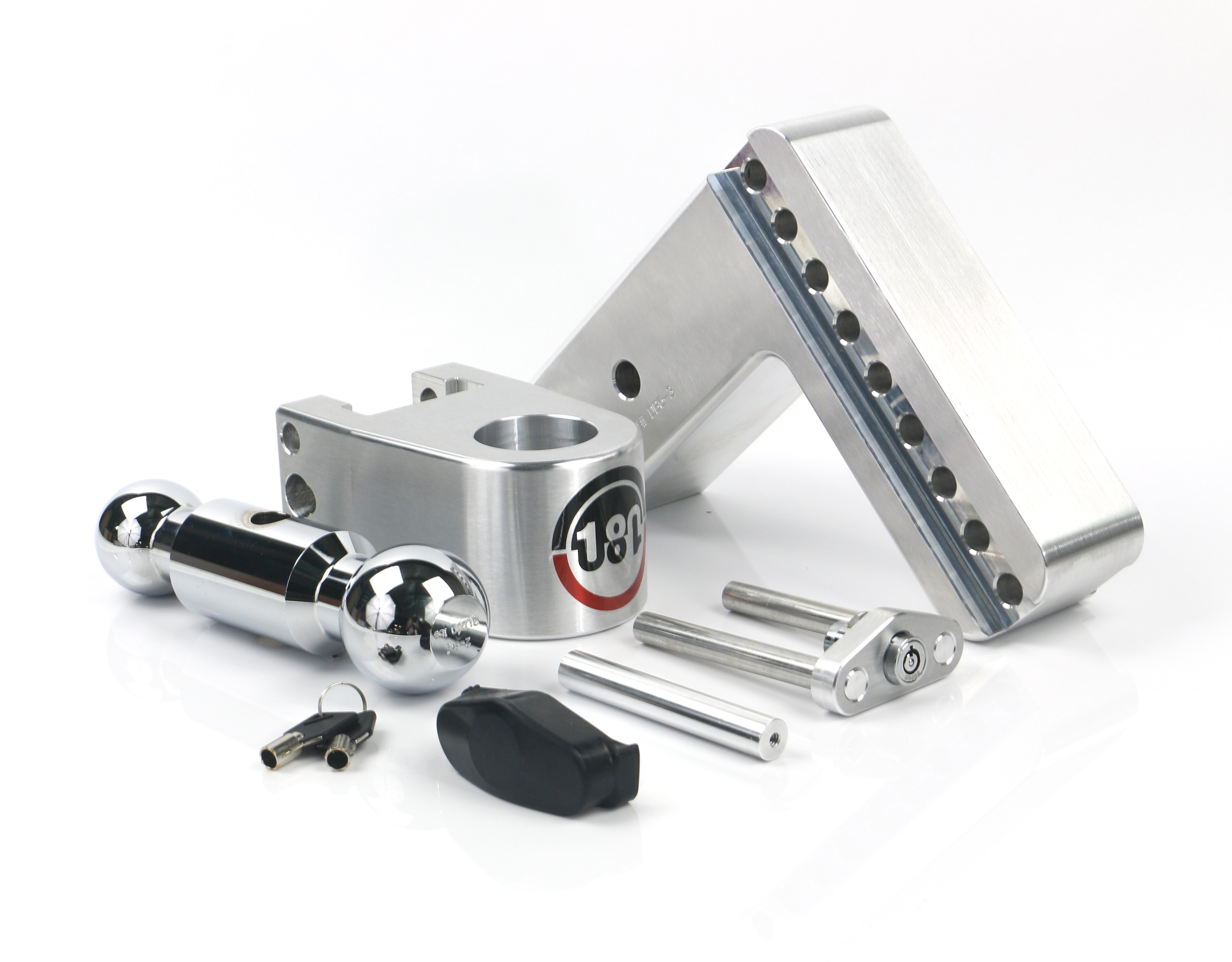 Weigh Safe 180 Hitch - Drop Hitch w/Chrome Combo Ball - 6" Drop for 3" Shank CTB6-3