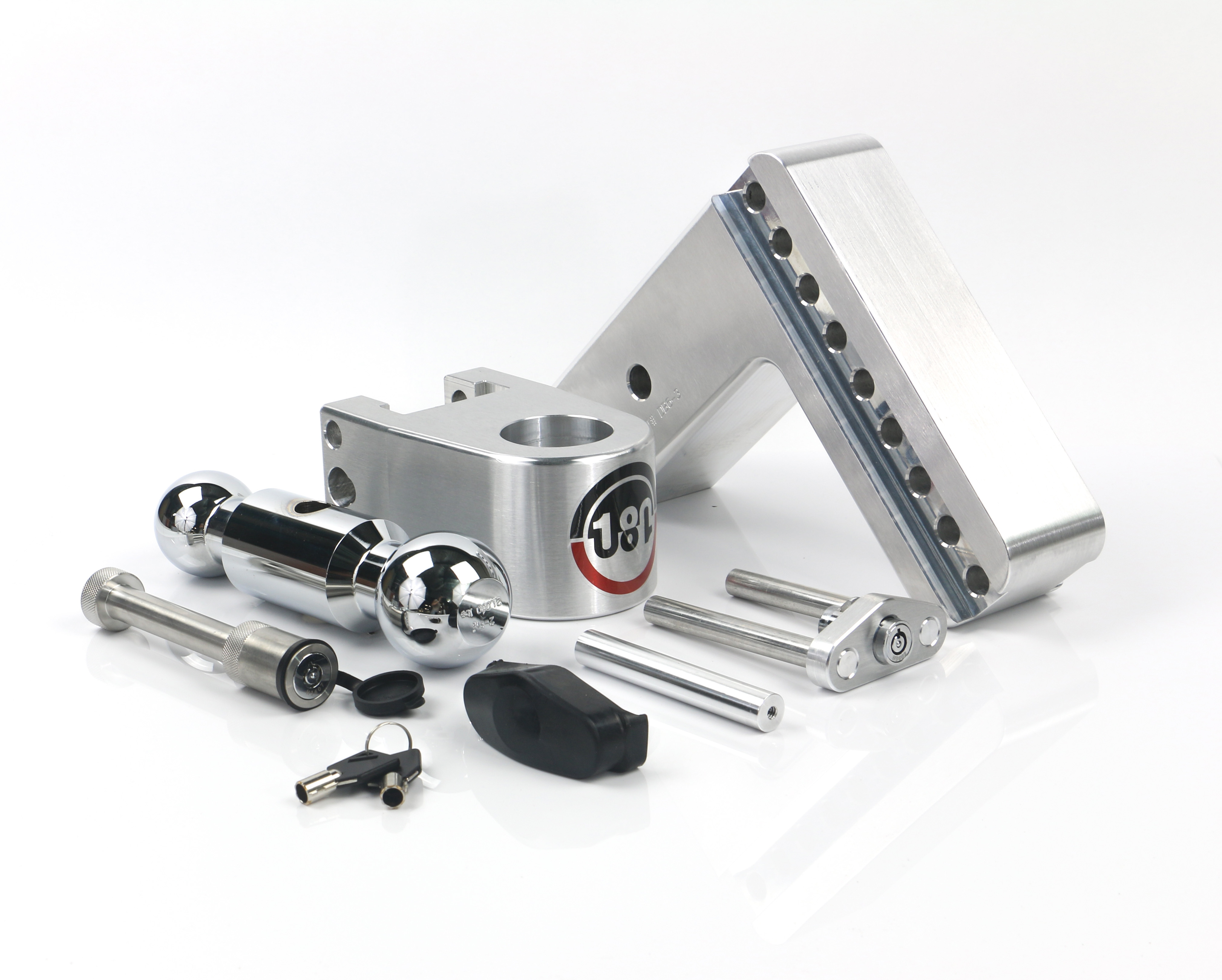 Weigh Safe 180 Hitch - Drop Hitch w/Chrome Combo Ball - 6" Drop for 3" Shank w/Hitch Pin CTB6-3-KA