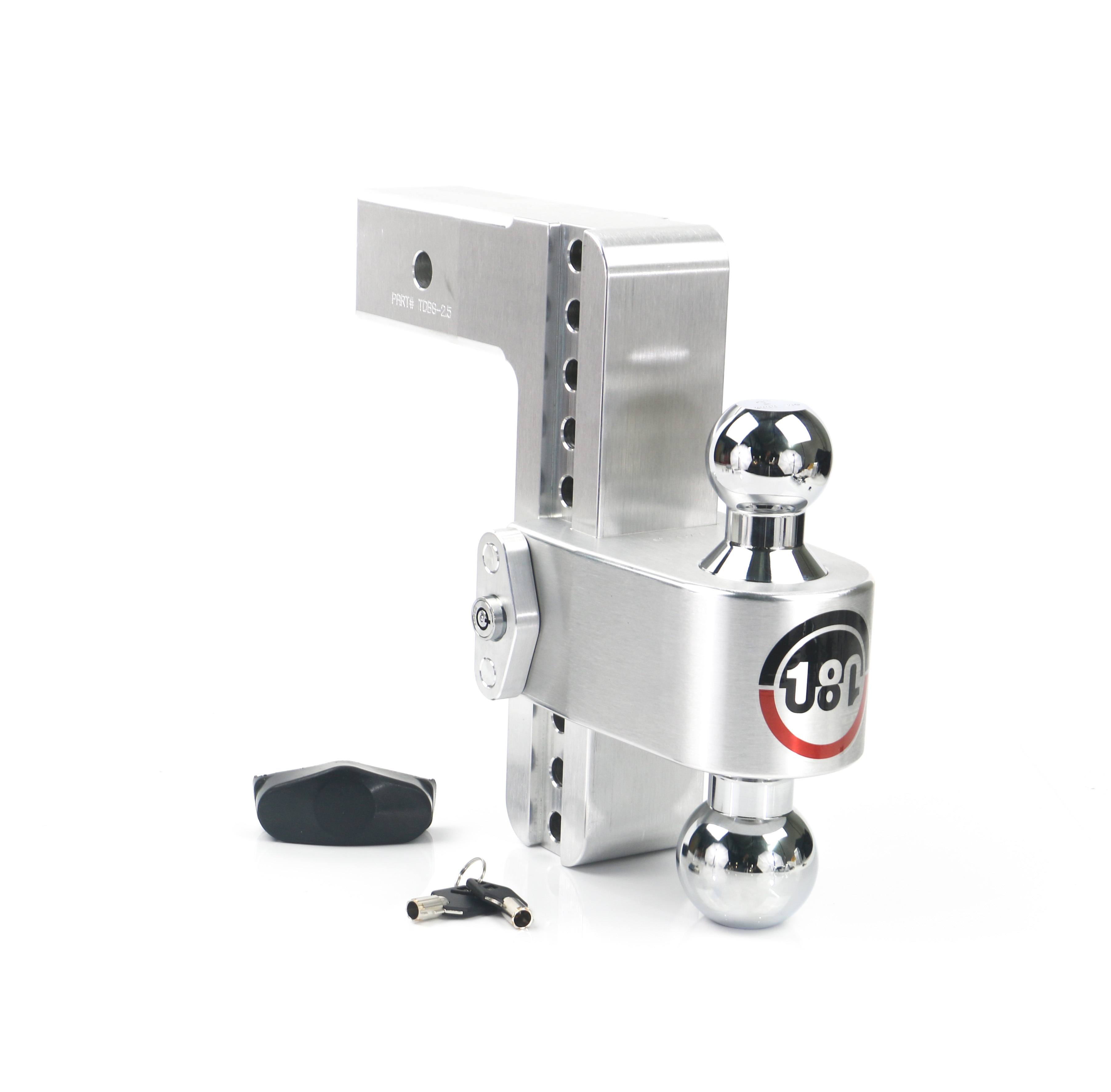 Weigh Safe 180 Hitch - Drop Hitch w/Chrome Combo Ball - 8" Drop for 2.5" Shank CTB8-2.5