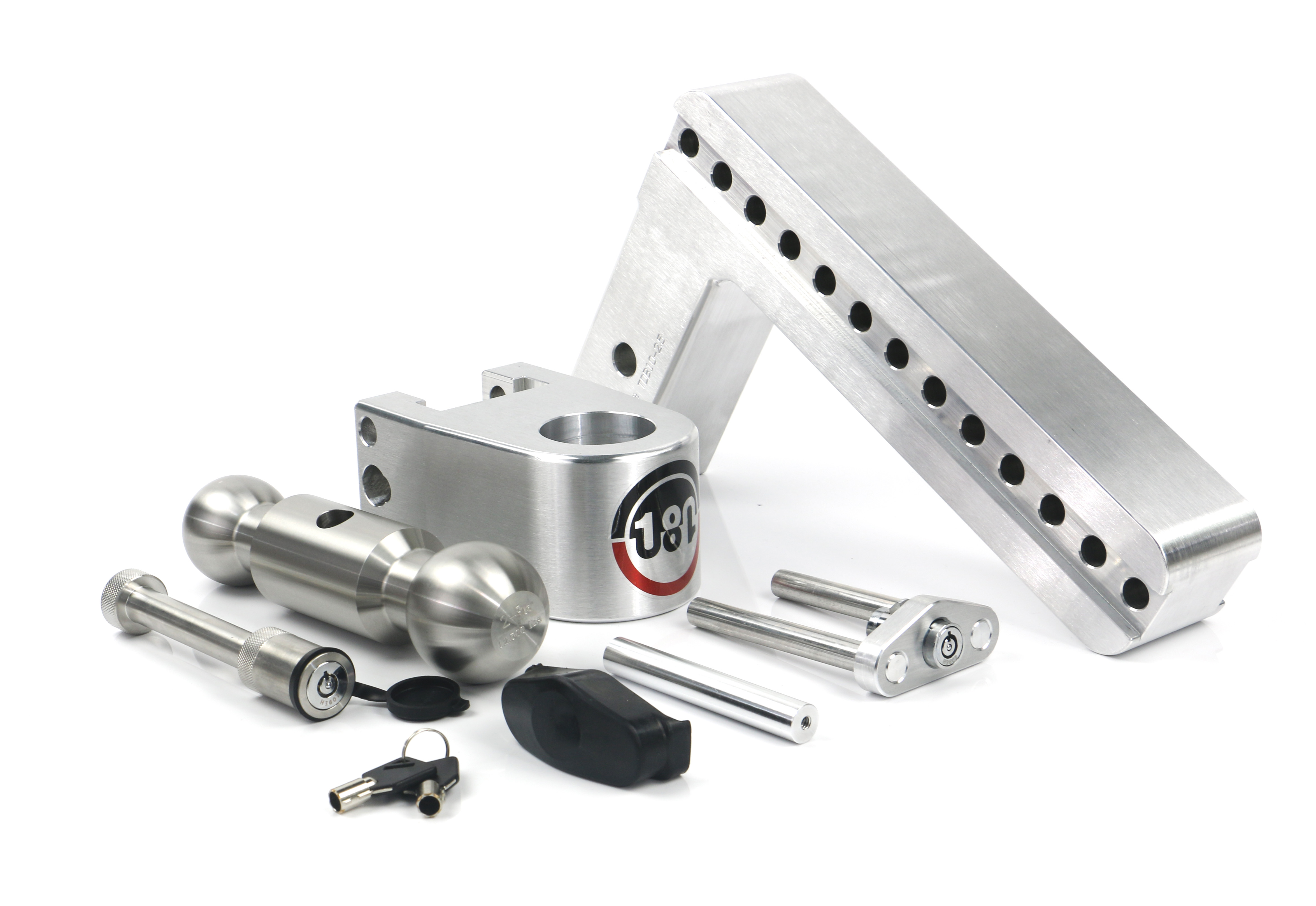 Weigh Safe 180 Hitch - Drop Hitch w/SS Combo Ball -  10" Drop for 2.5" Shank w/Hitch Pin LTB10-2.5-KA