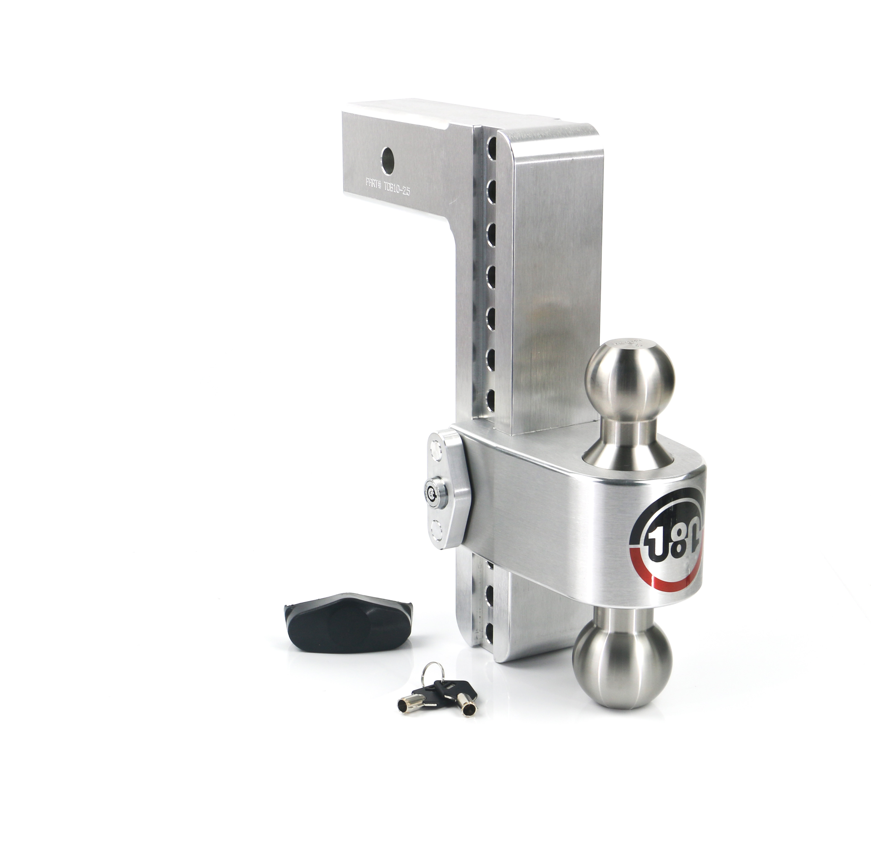 Weigh Safe 180 Hitch - Drop Hitch w/SS Combo Ball - 10" Drop for 2.5" Shank LTB10-2.5